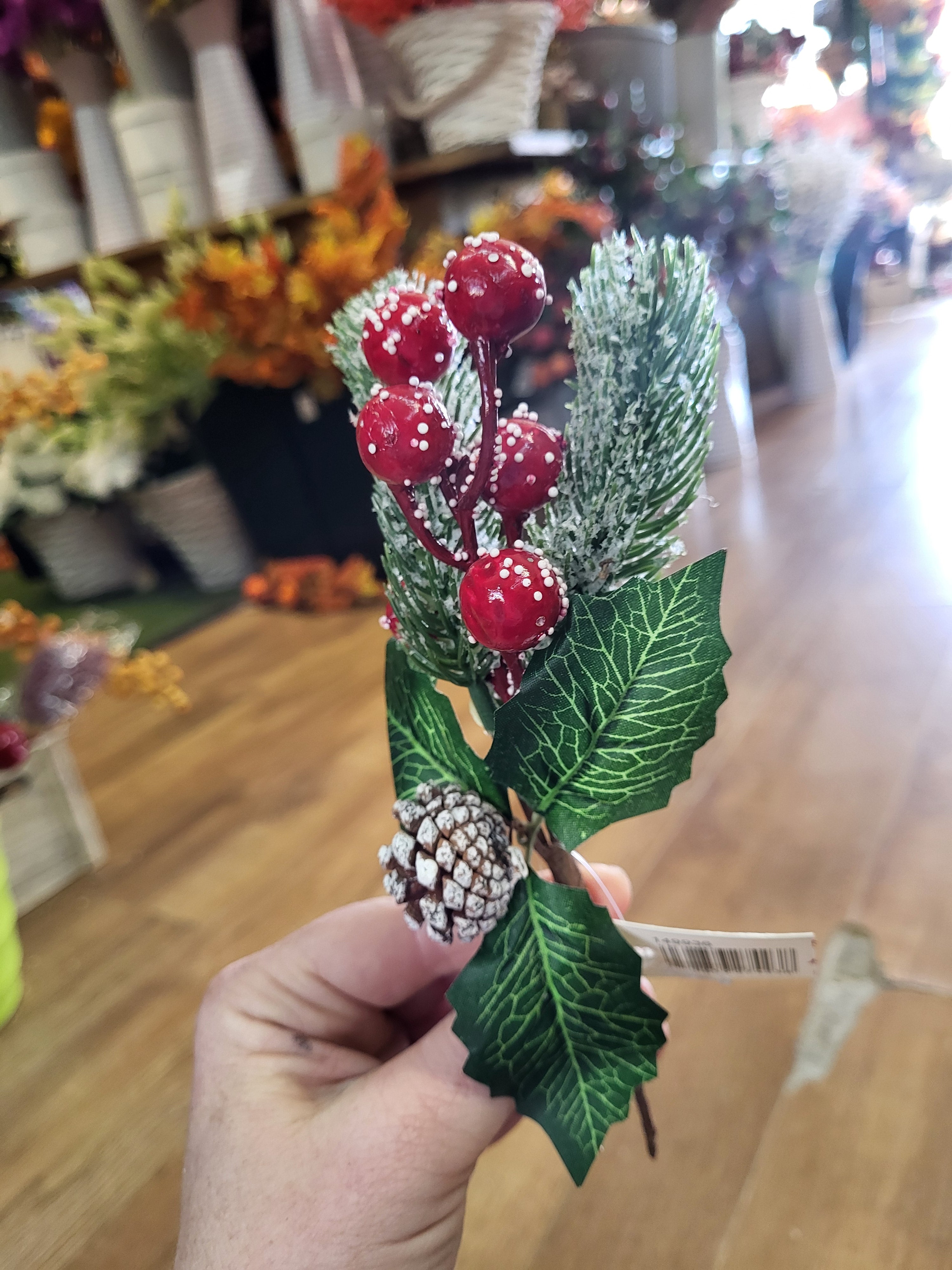 Snowy berries and foliage pick image 1