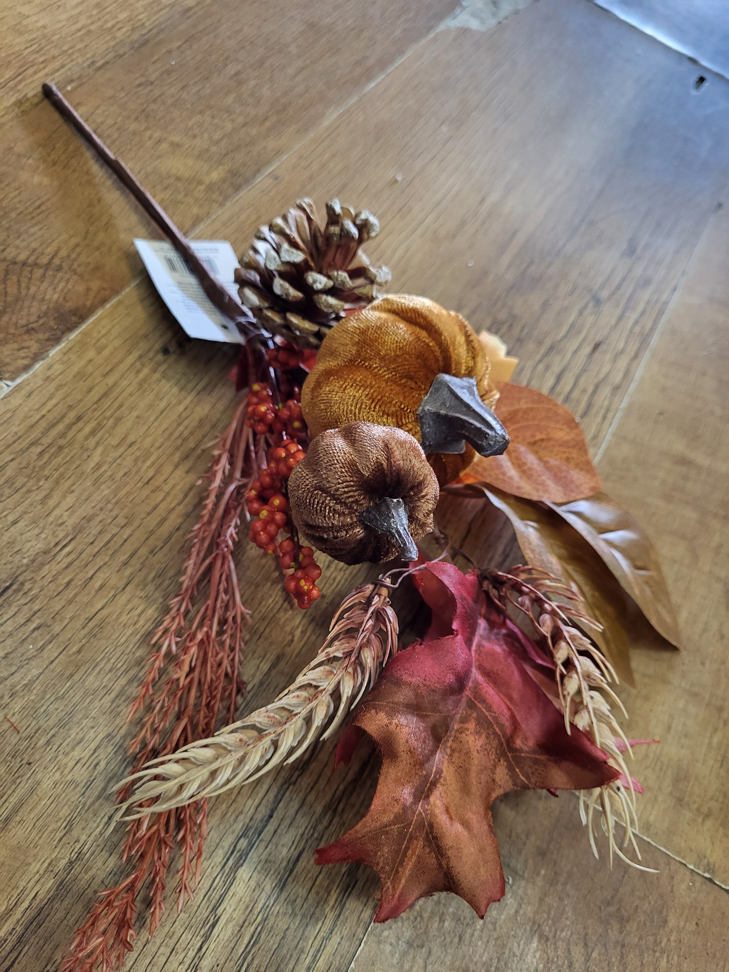 48cm luxury velvet pumpkin spray image 5