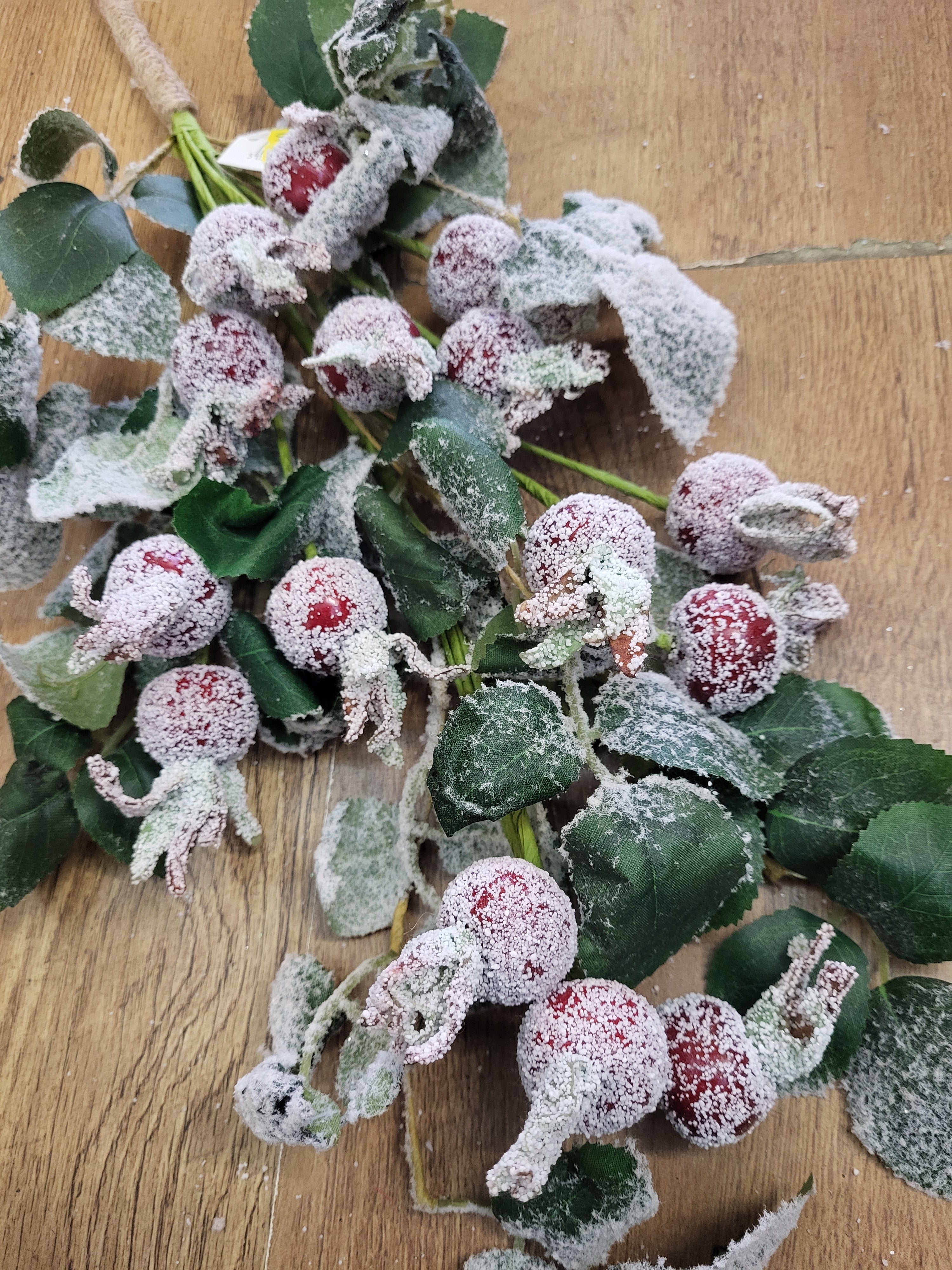 Premium frosted Rosehip Winter swag image 6