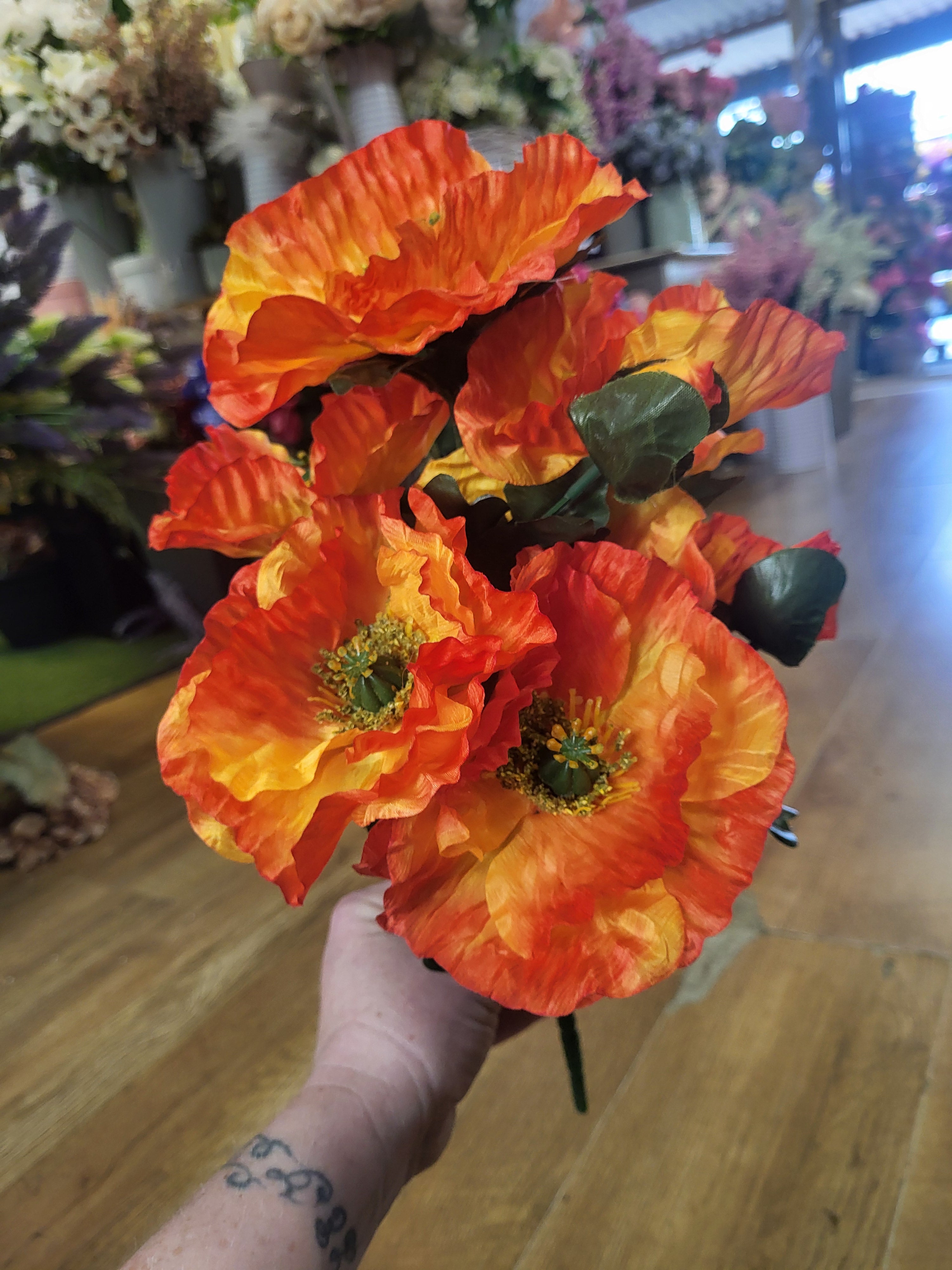 Large Wild Poppy bouquet  - 3 colours available image 10