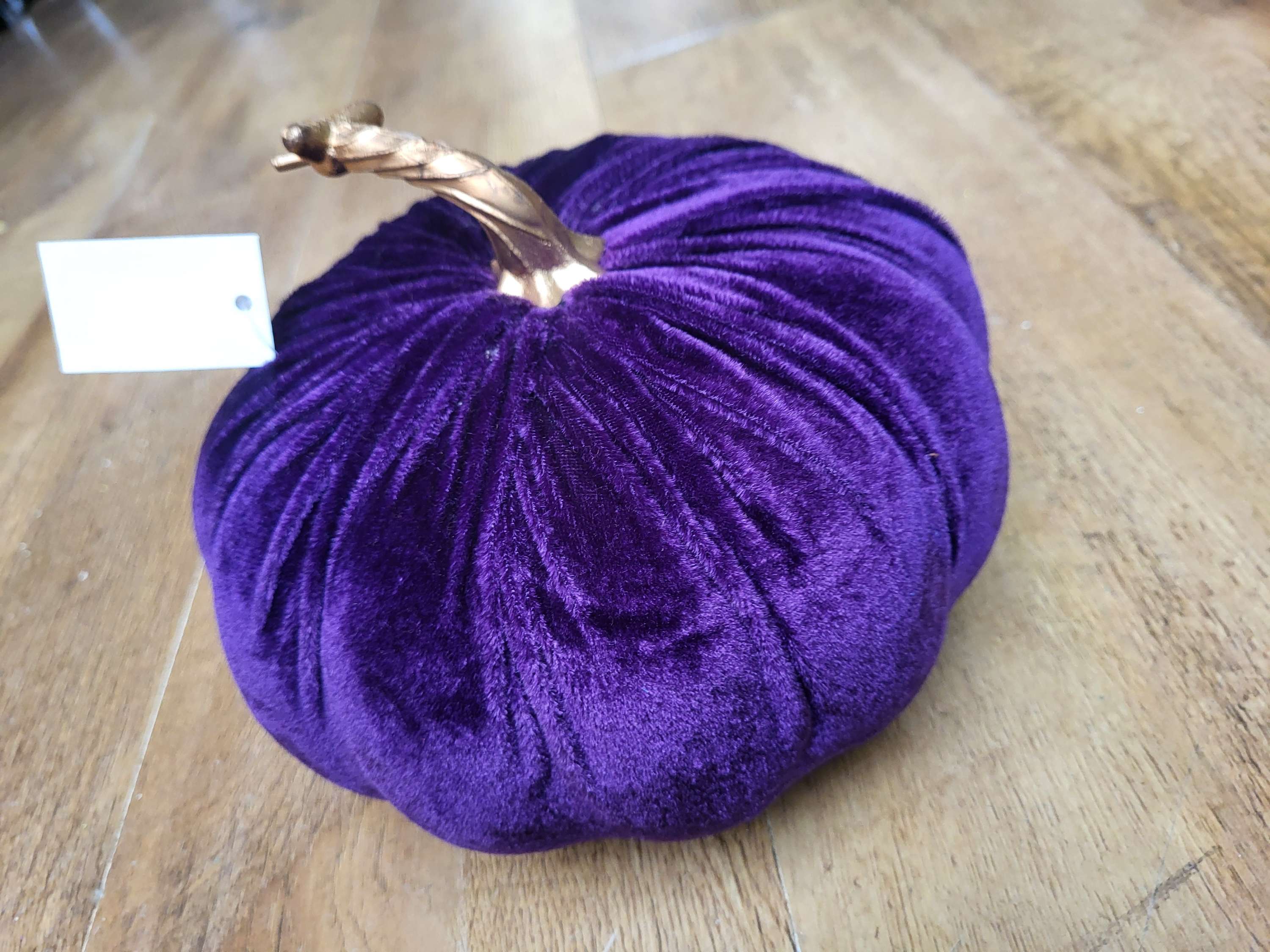 Large 19cm purple velvet pumpkin image 0