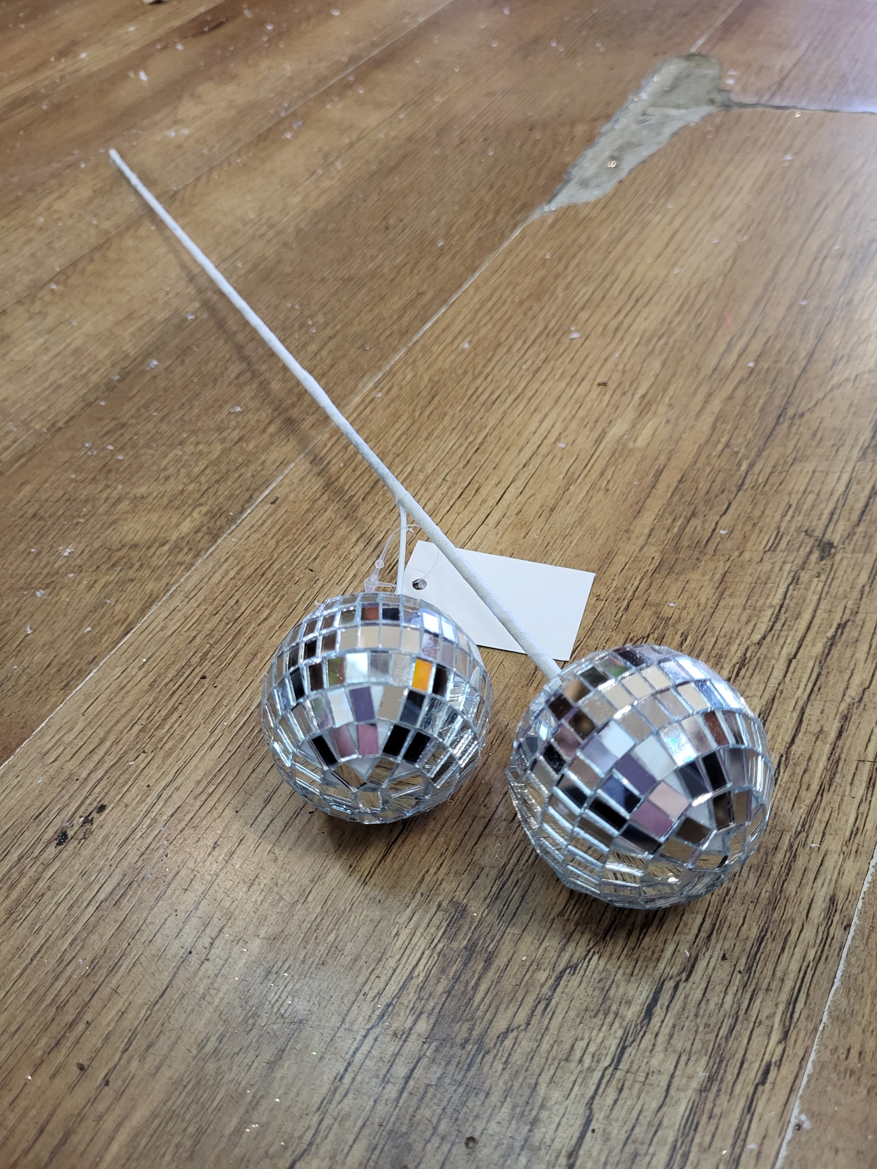 Long stem Silver Disco balls  image 5