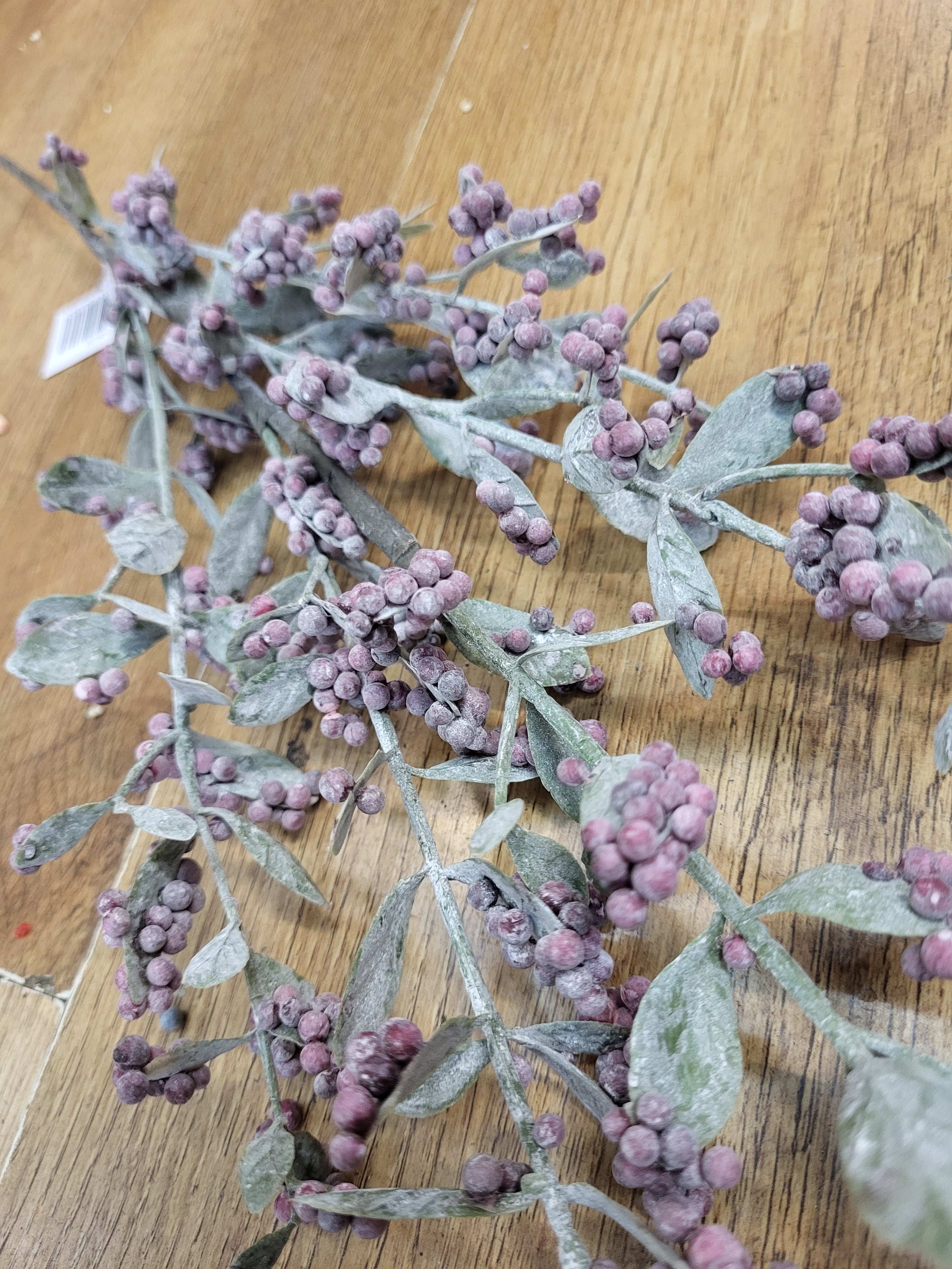 Long stem burgundy bubble berry spray  image 1