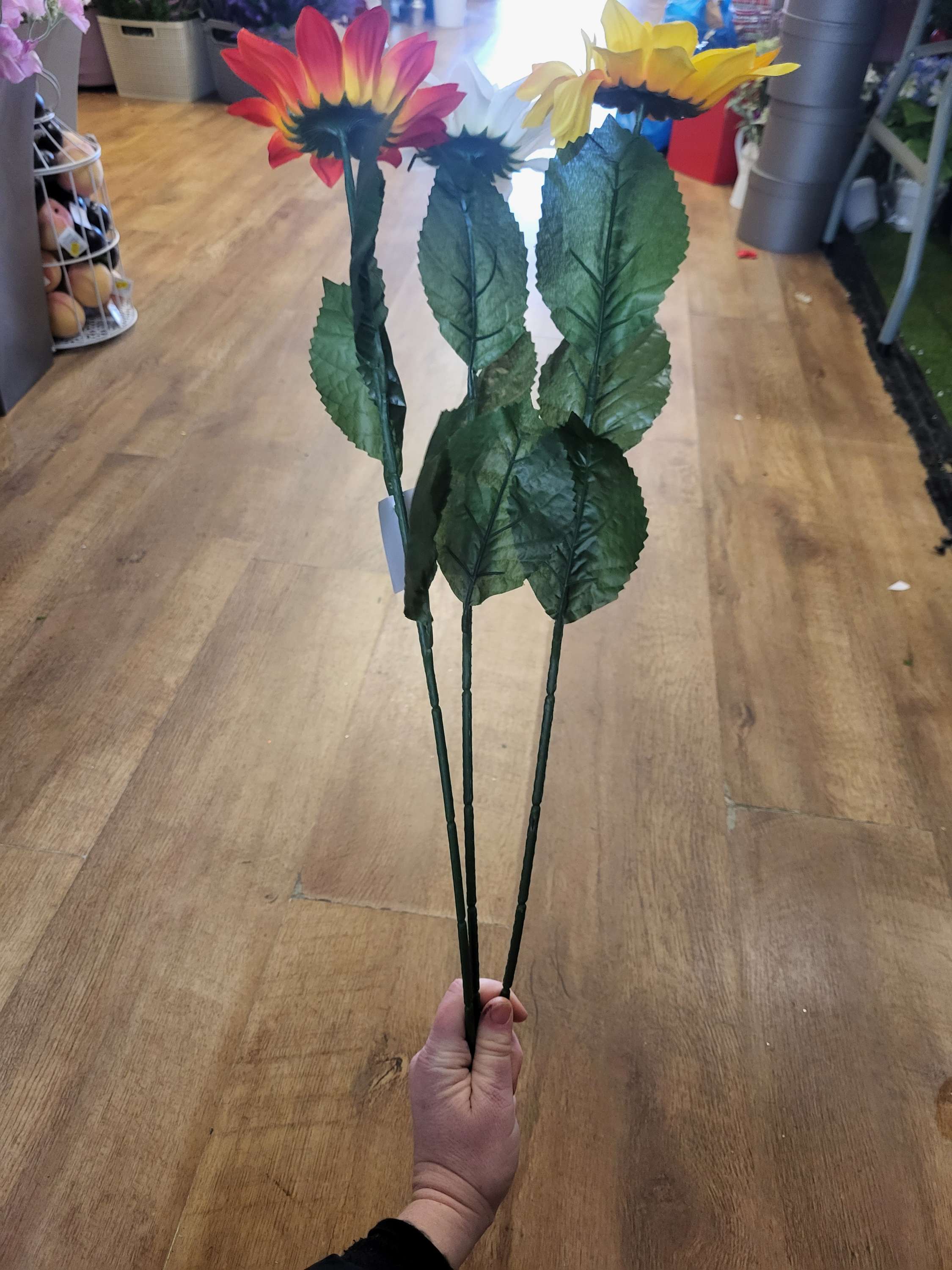 Long stem sunflower  - 3 colours image 1