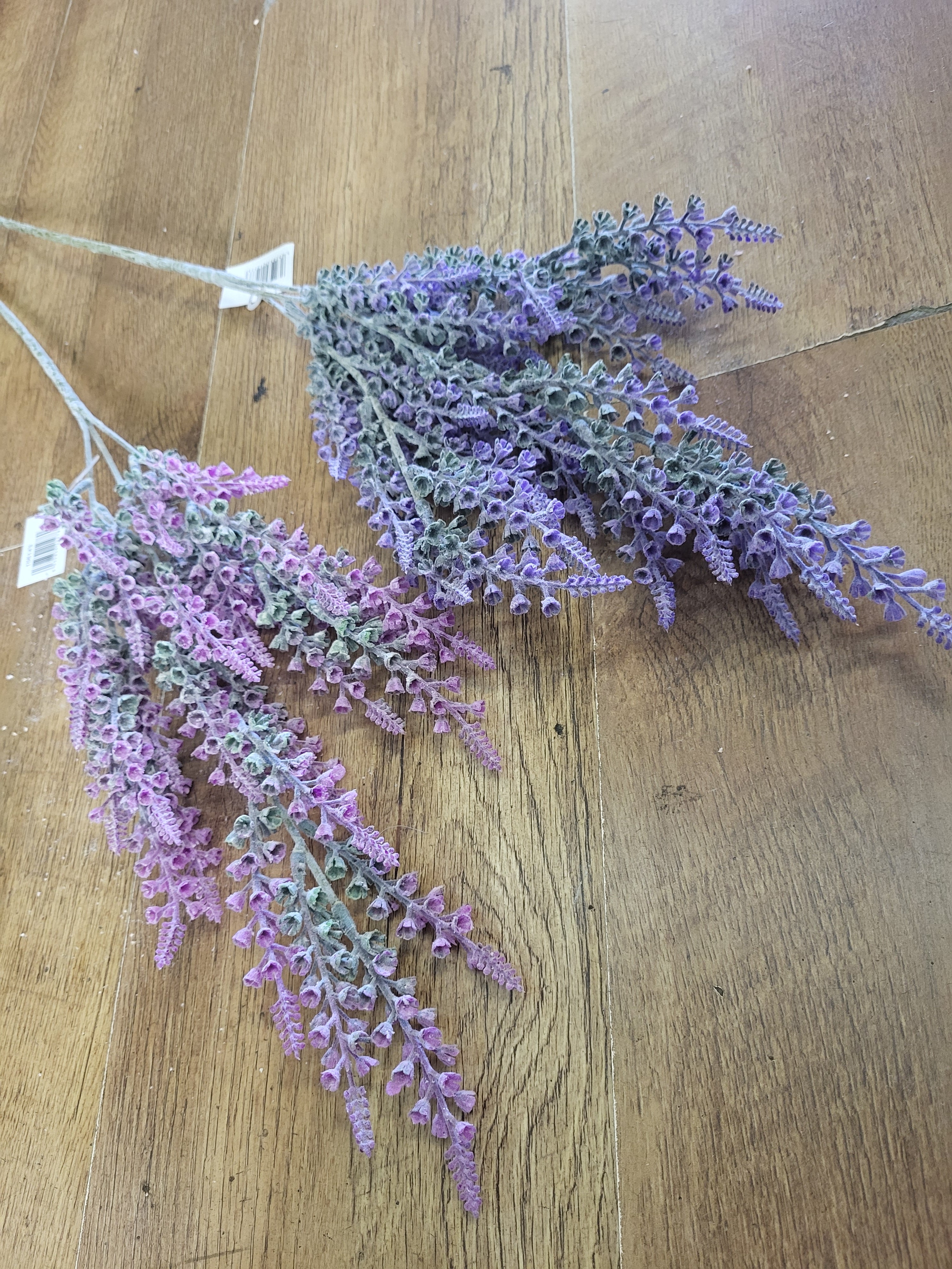 Tall flocked bell lavender - 2 colours available image 1