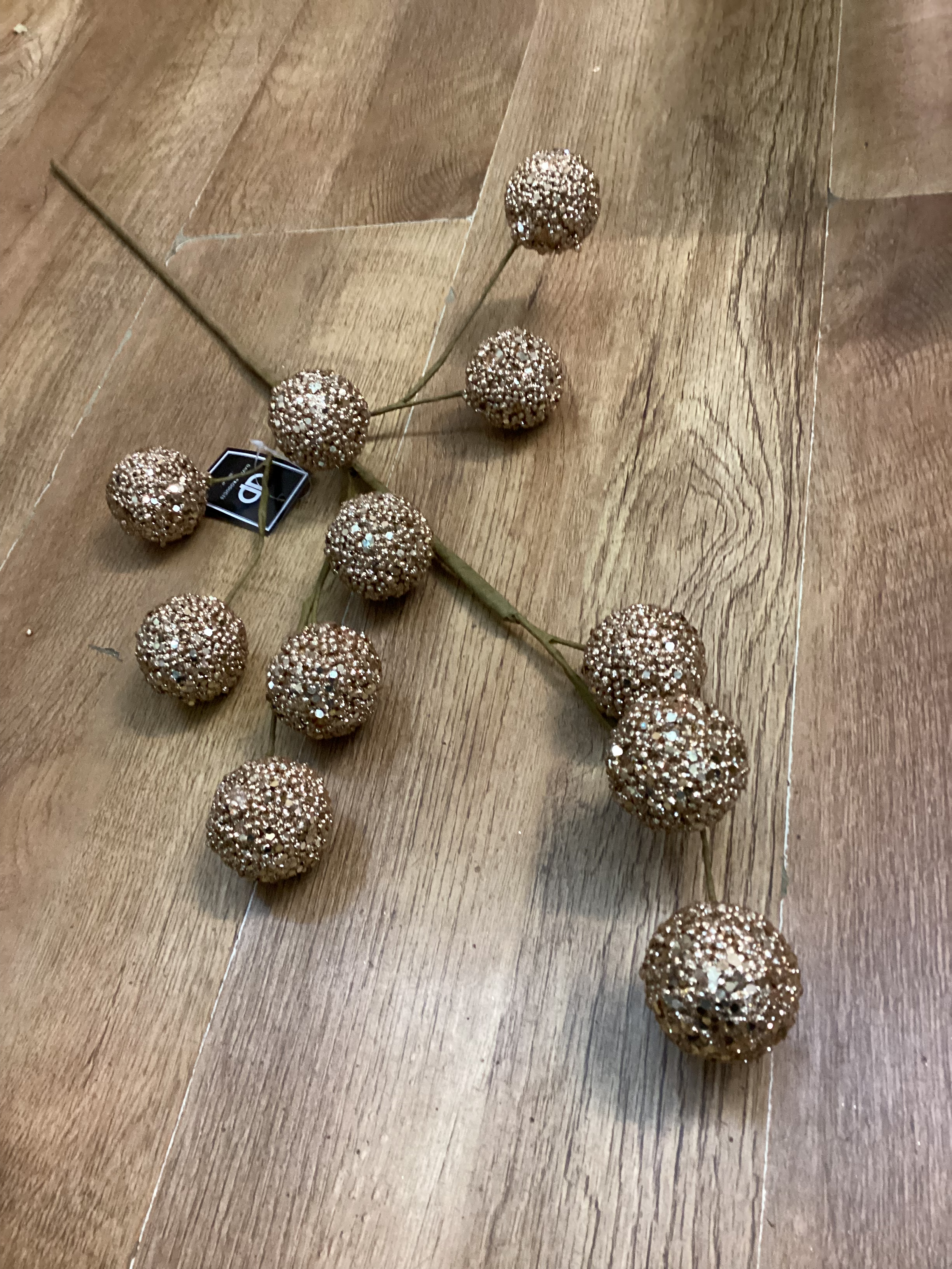 Long stem elegant gold bauble spray image 5