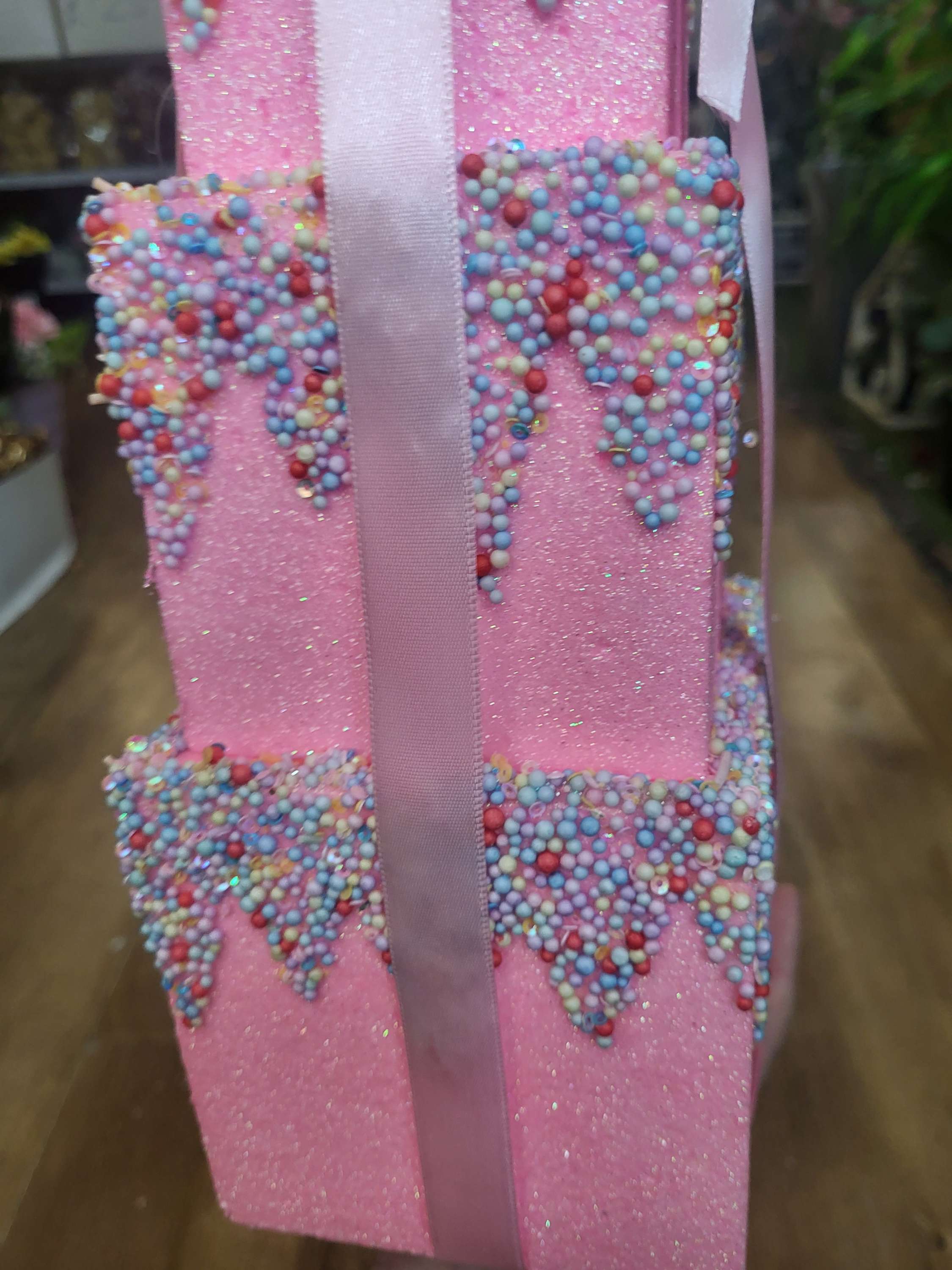 12x30cm tall hanging Sprinkled gift stack bauble image 7