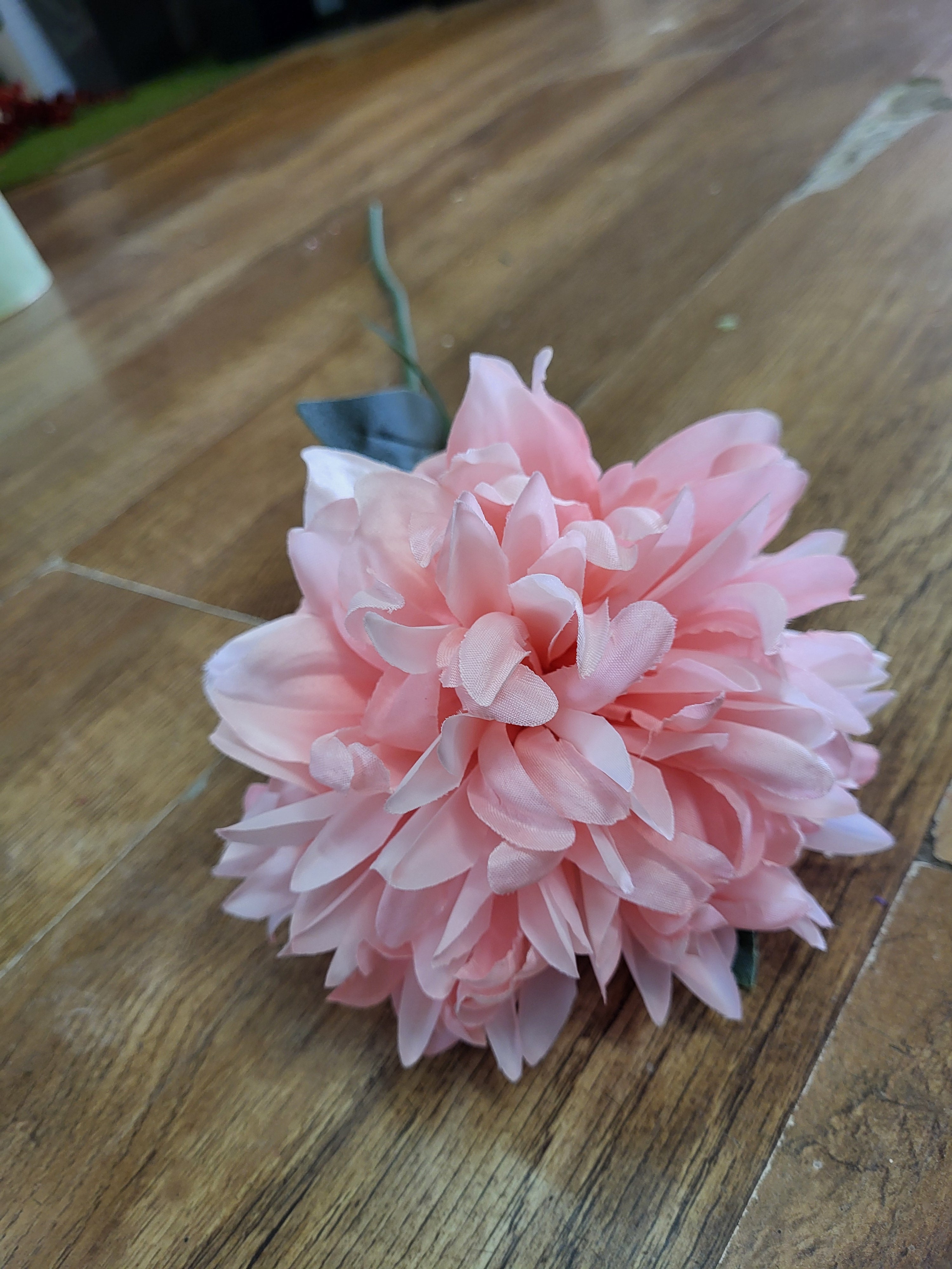 Long stem pale pink spiky mum image 2