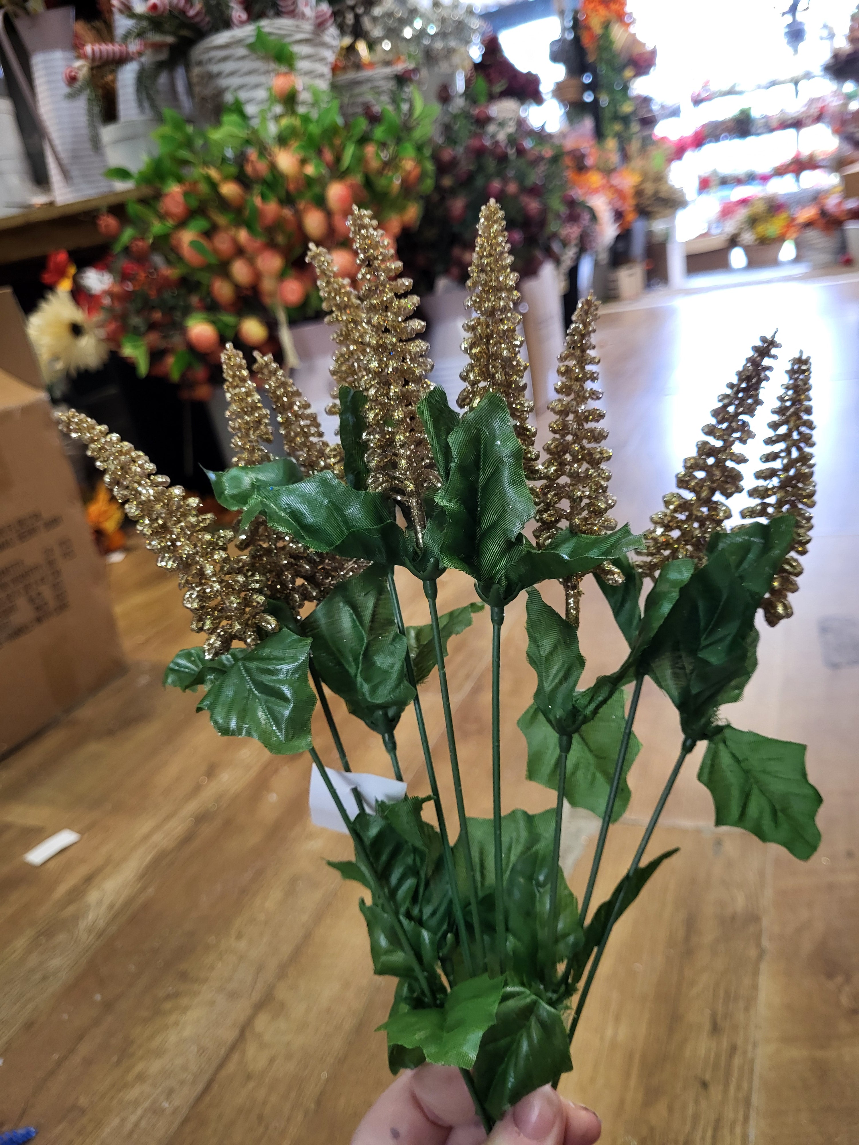 Glittered foxtail bunch - 3 colours available image 2