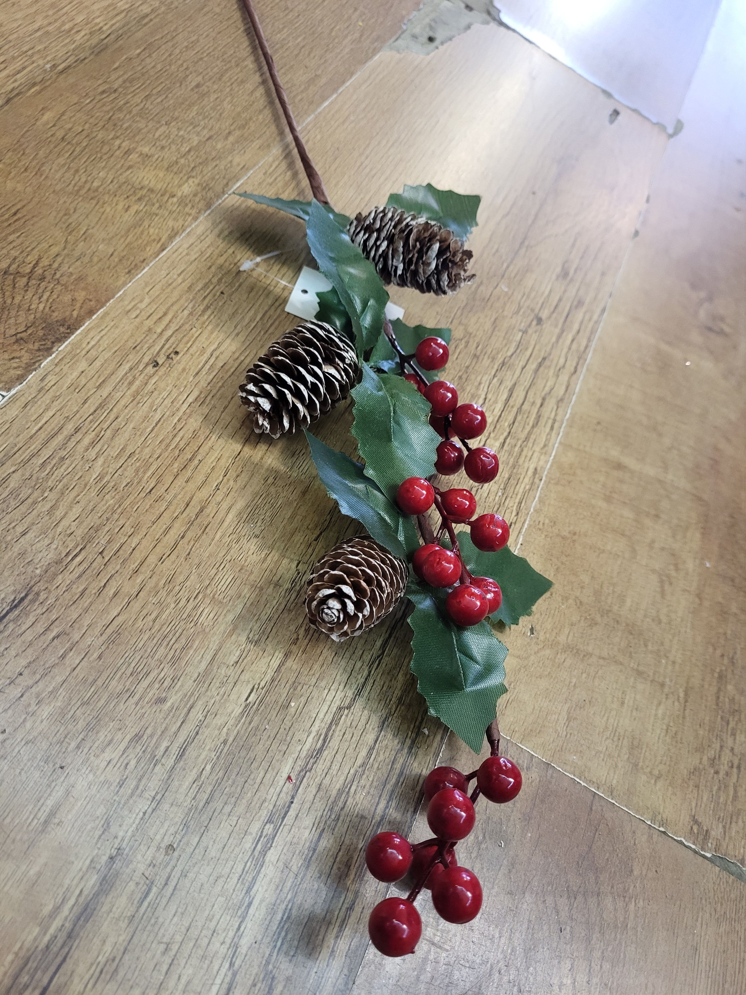 Bundle of 3 Long stem cones and berries sprays image 1
