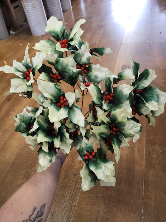 Large bunch of variegated holly image 0