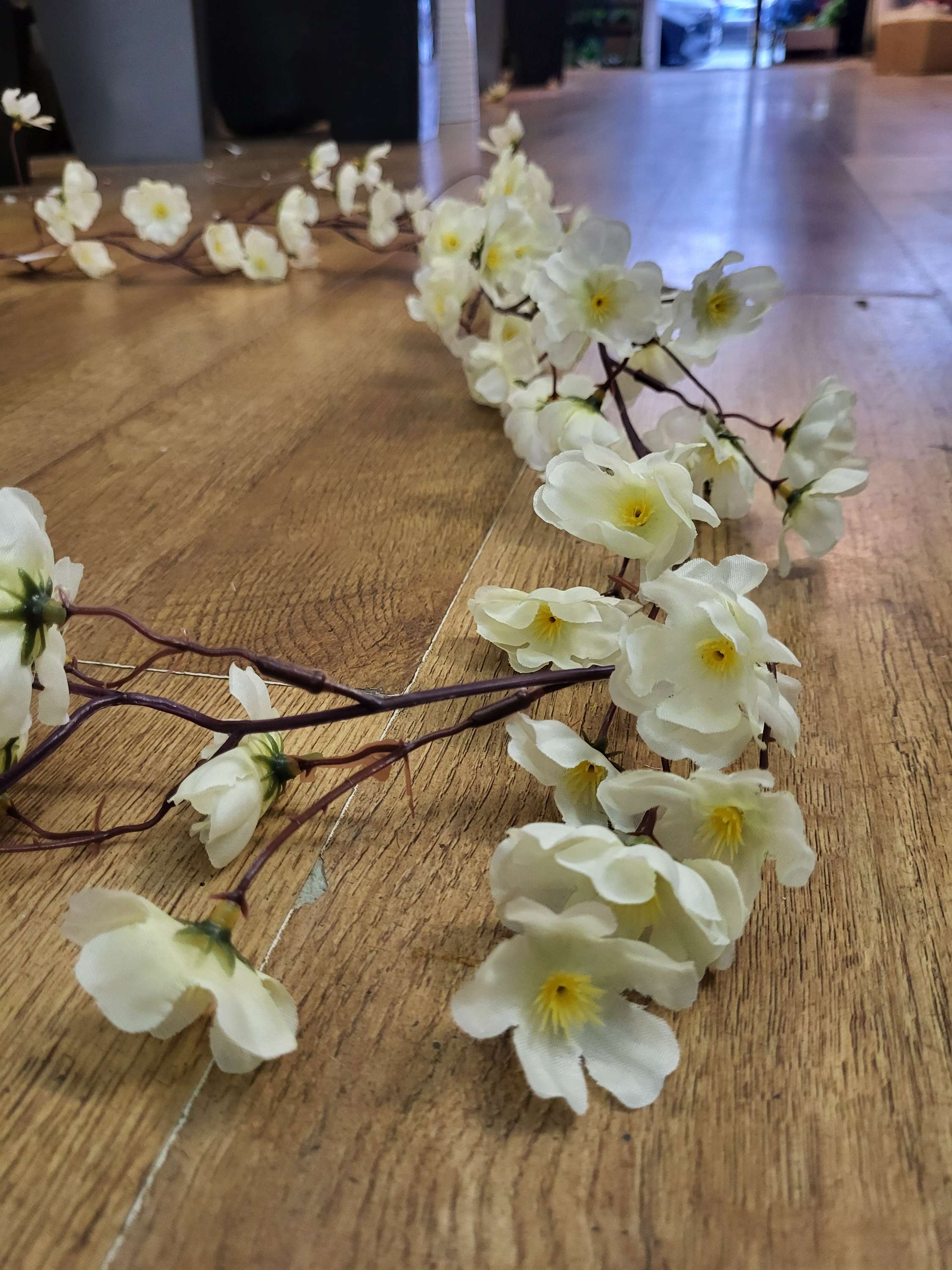 Ivory cherry blossom garland  image 3
