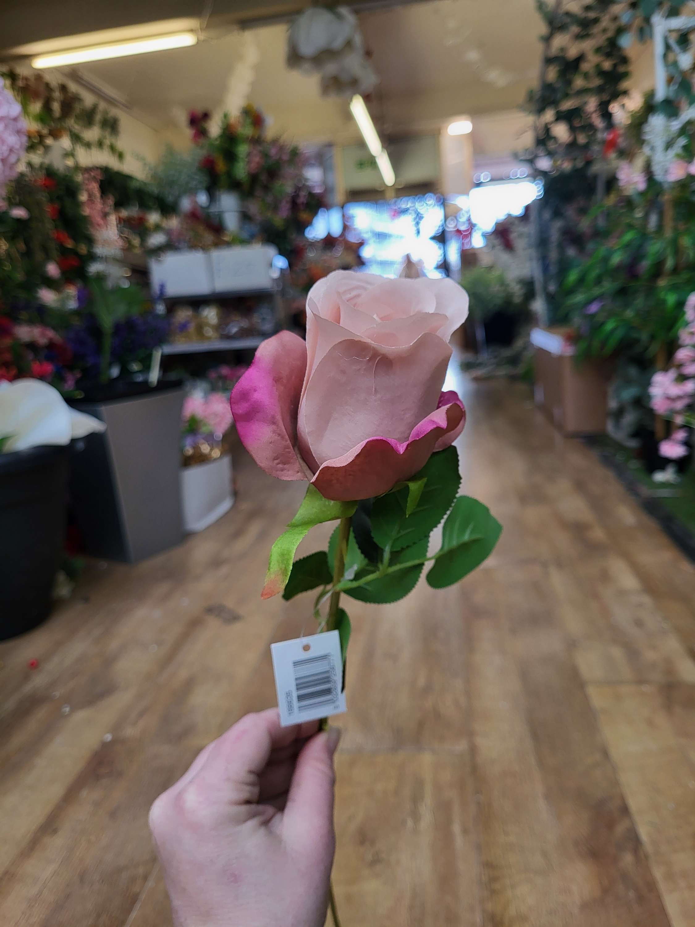 53cm mixed pink single rose image 3