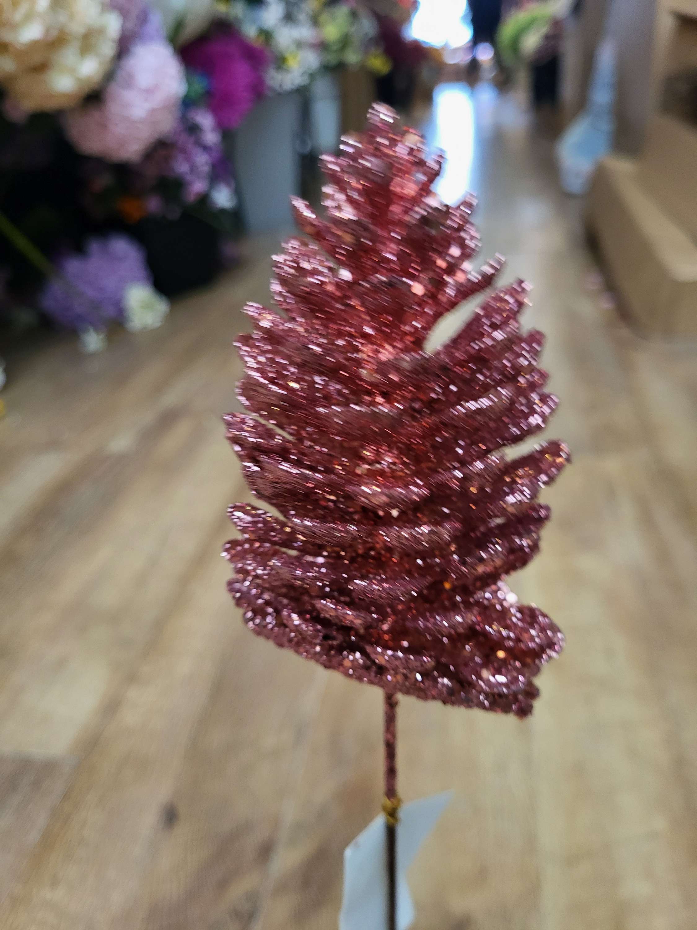 Long stem glittered pine cones - 7 colours available image 8