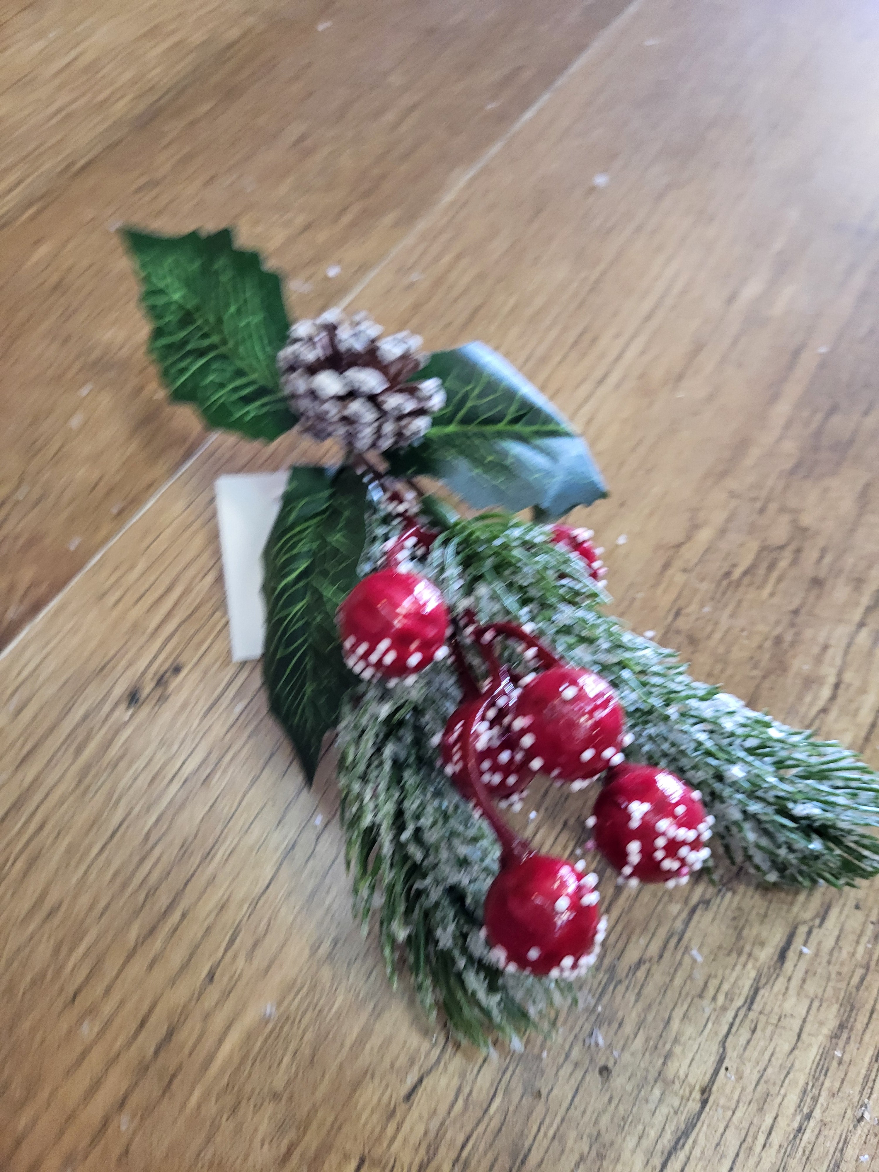 Snowy berries and foliage pick image 2