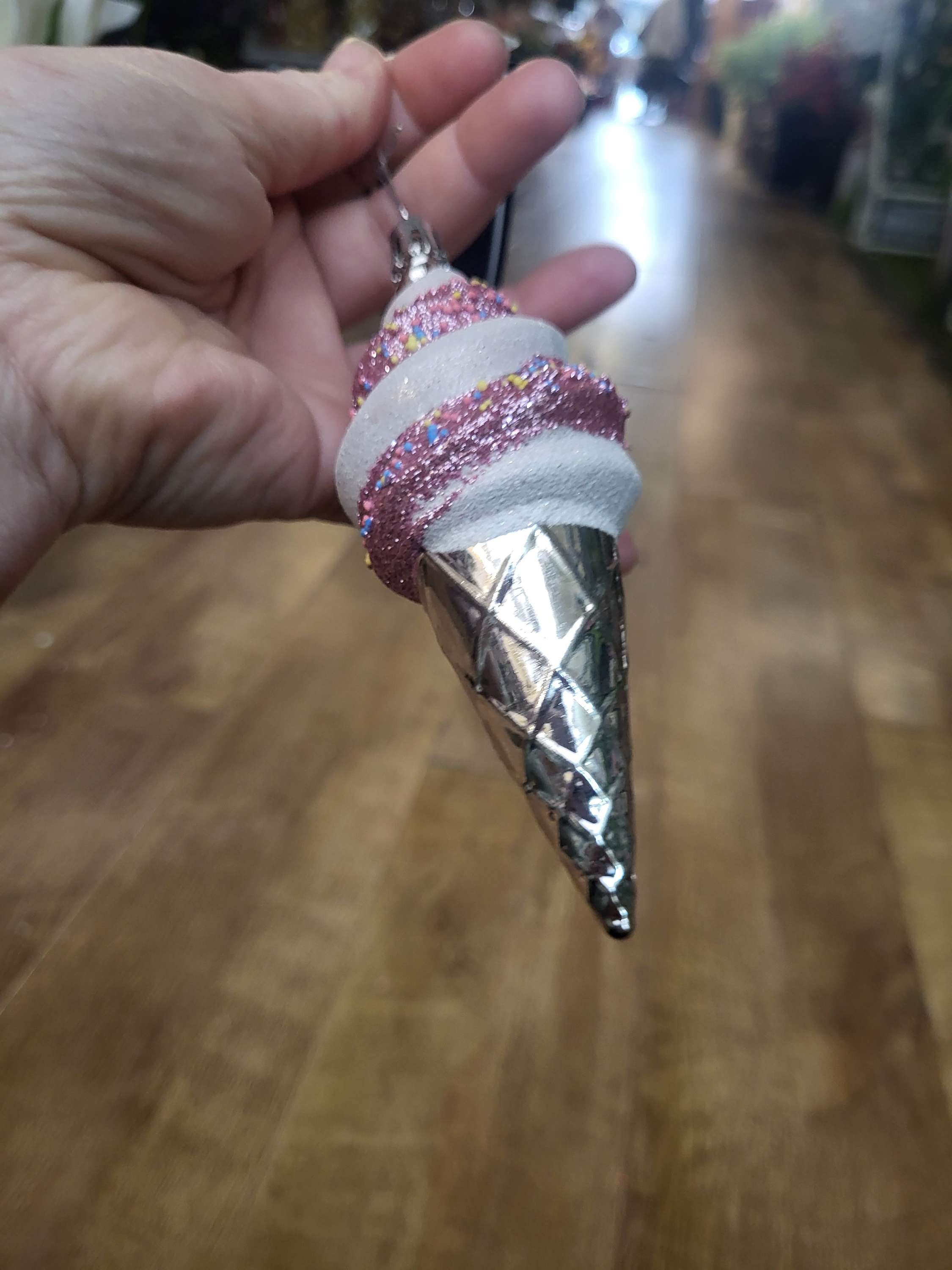 Small sprinkled ice cream bauble  image 2