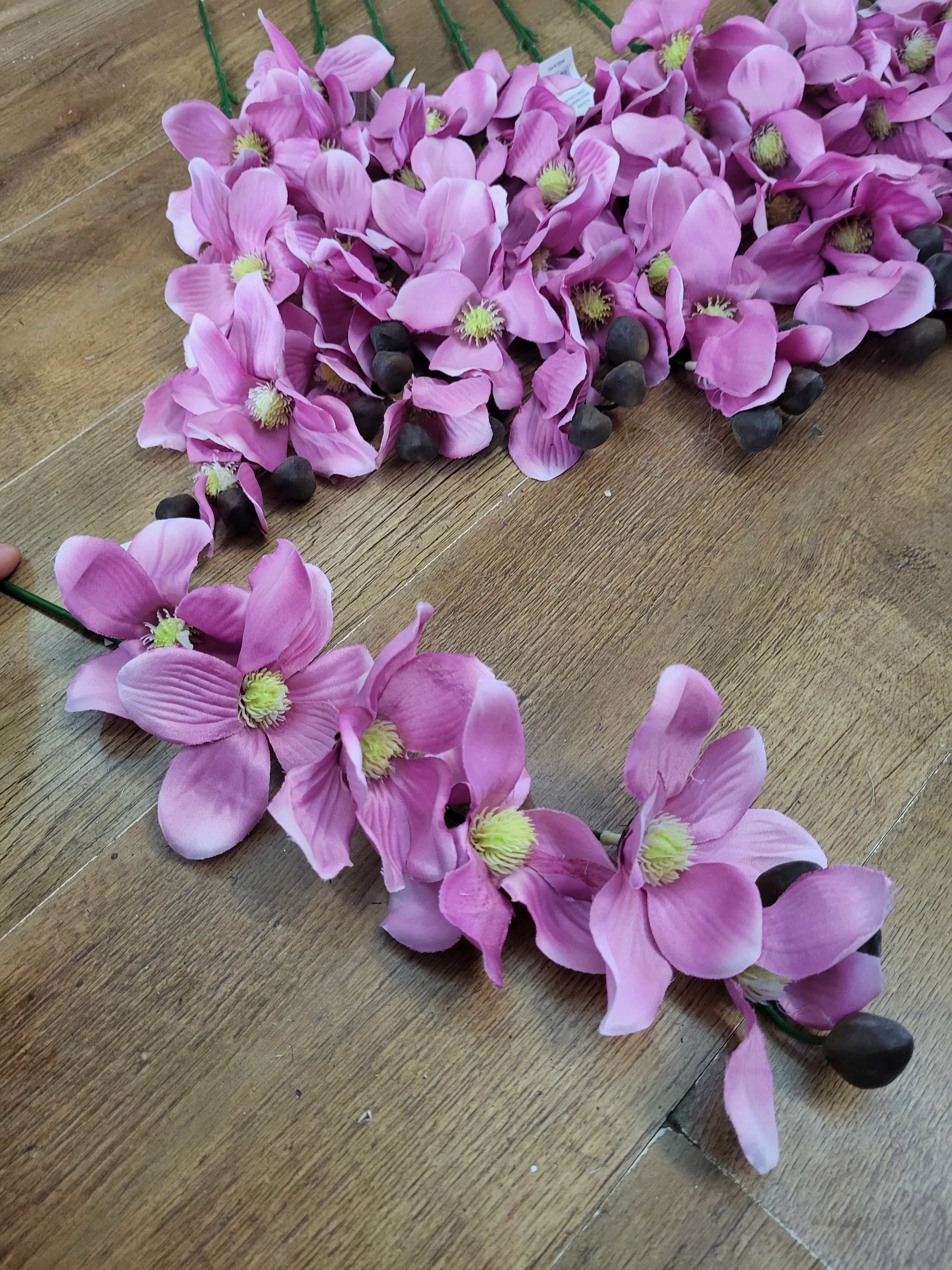 Bundle of 10 long stem pink magnolias image 3