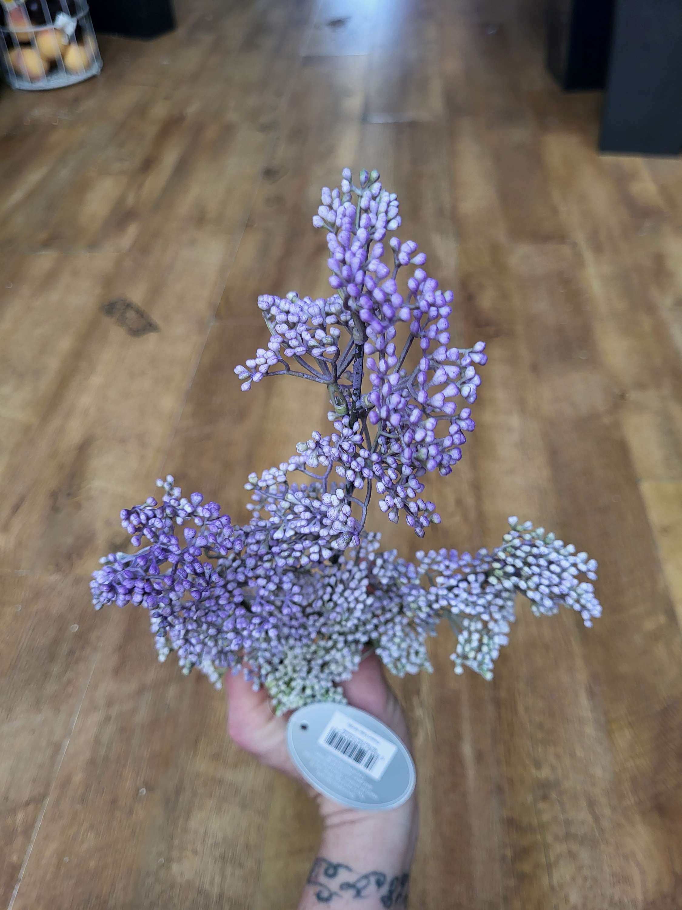 Long stem lilac bud spray image 2