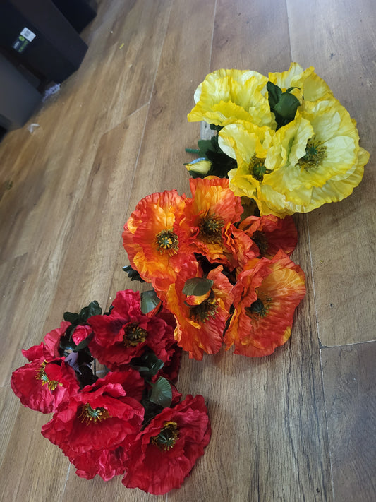 Large Wild Poppy bouquet  - 3 colours available image 0