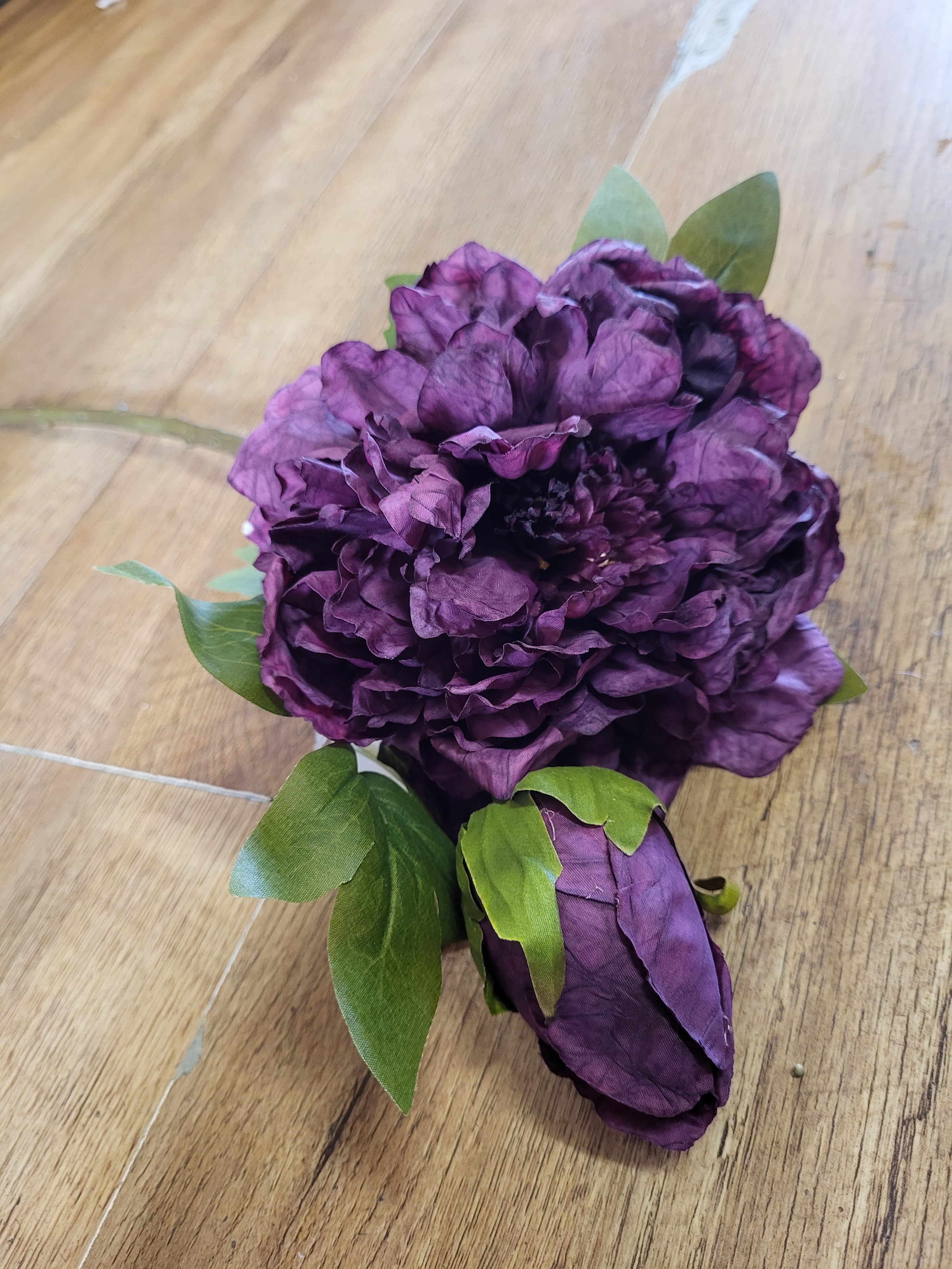 Dried inspired Purple open peony  image 1