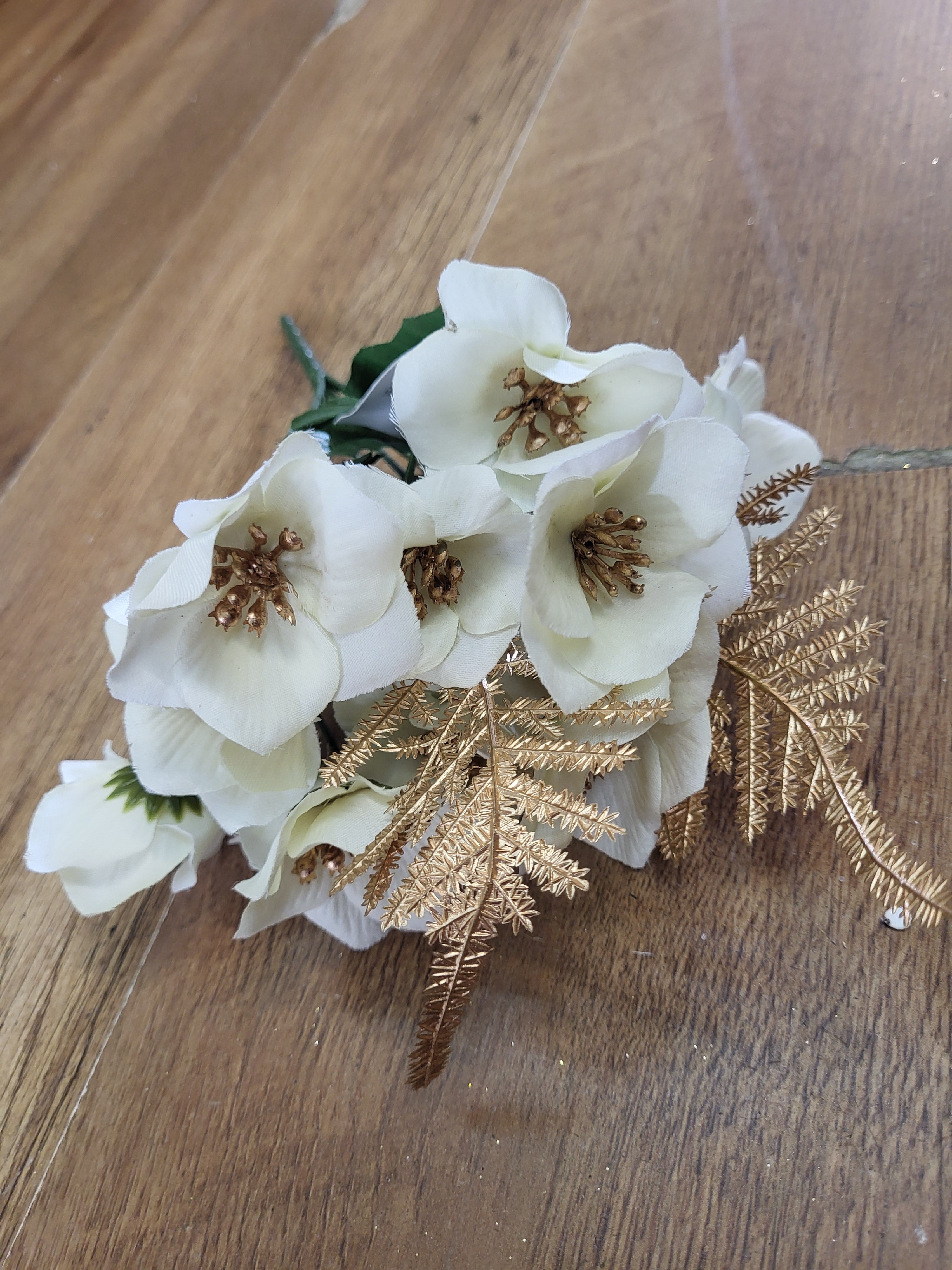 Christmas flowers with metallic fern - 4 colours available image 1