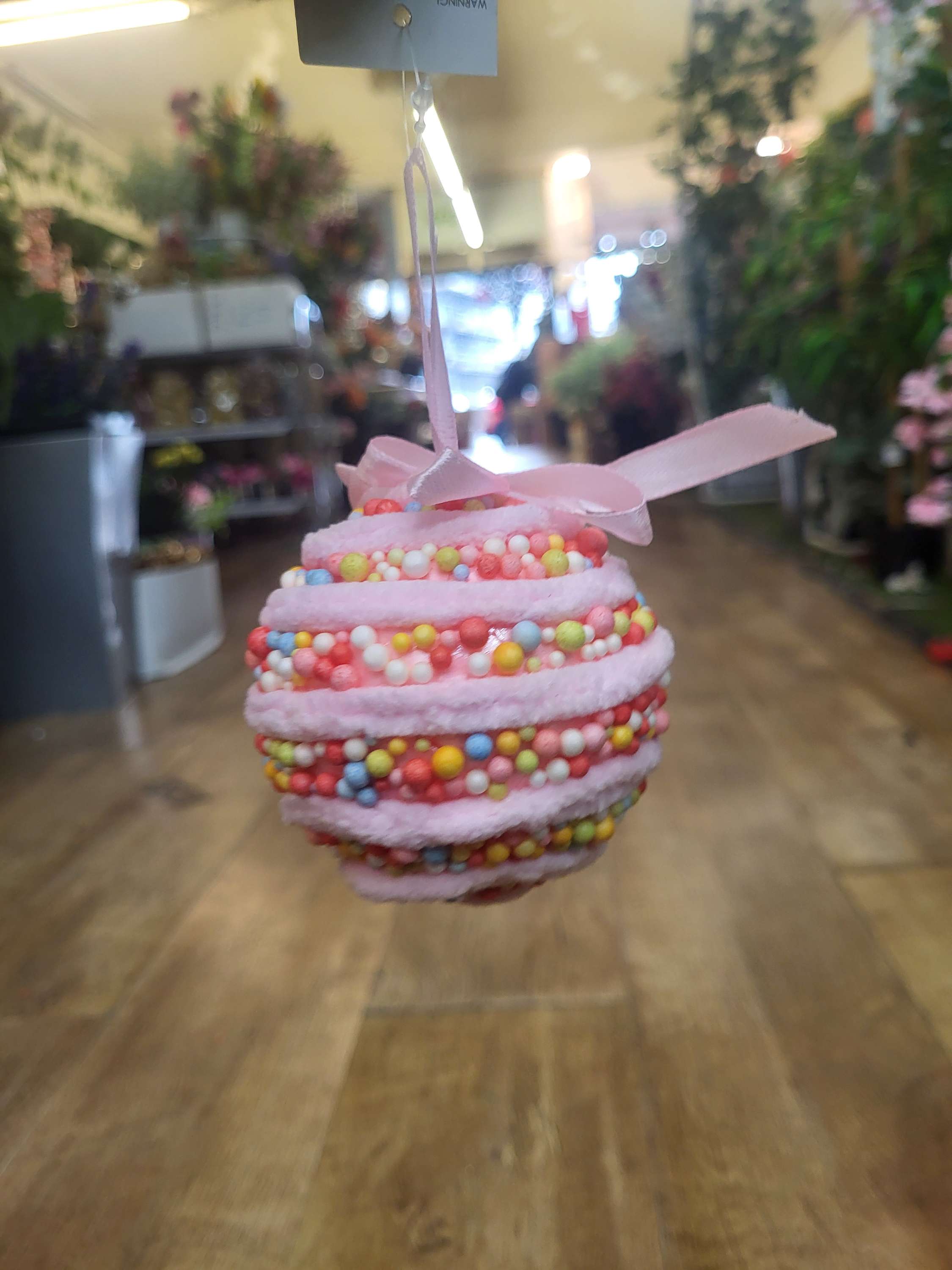 Smallest sprinkled hanging candy bauble - 8cm image 3