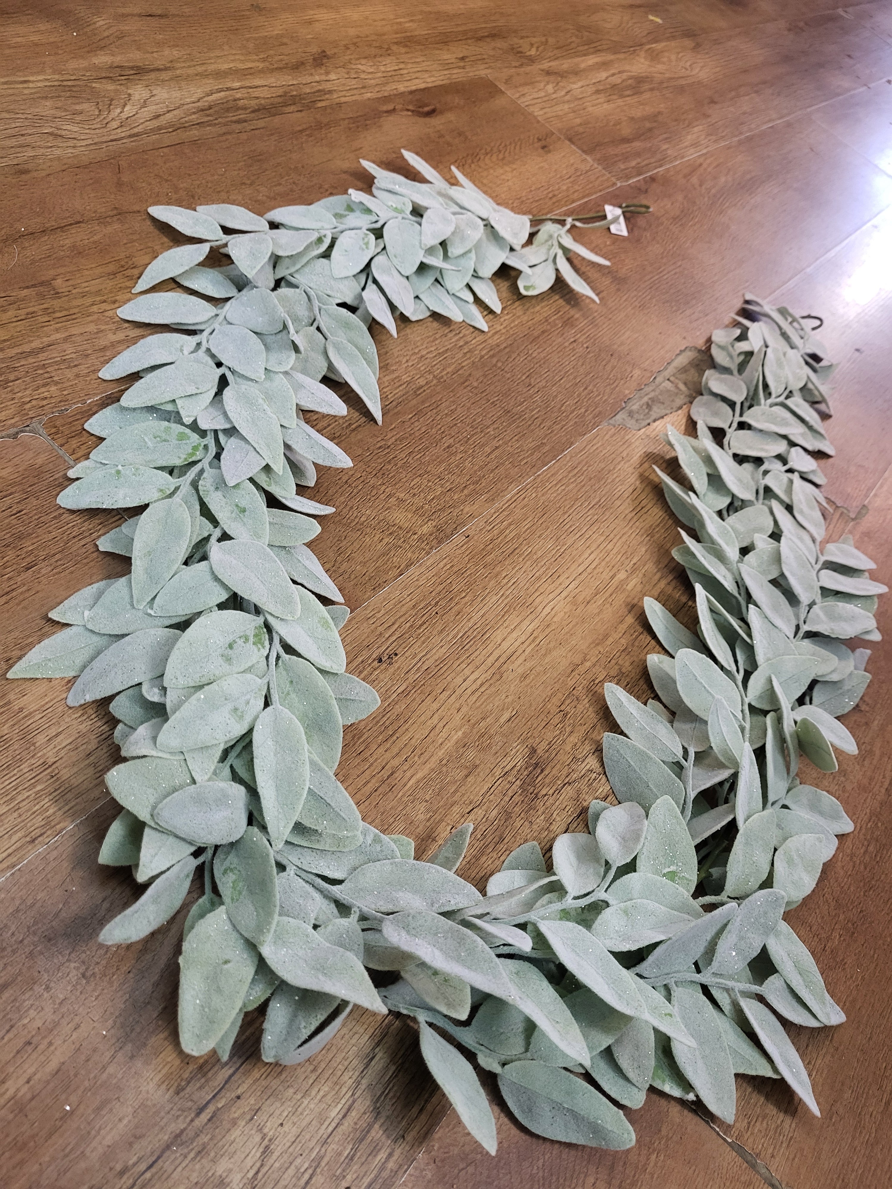 Frosted winter sage leaf garland  image 3