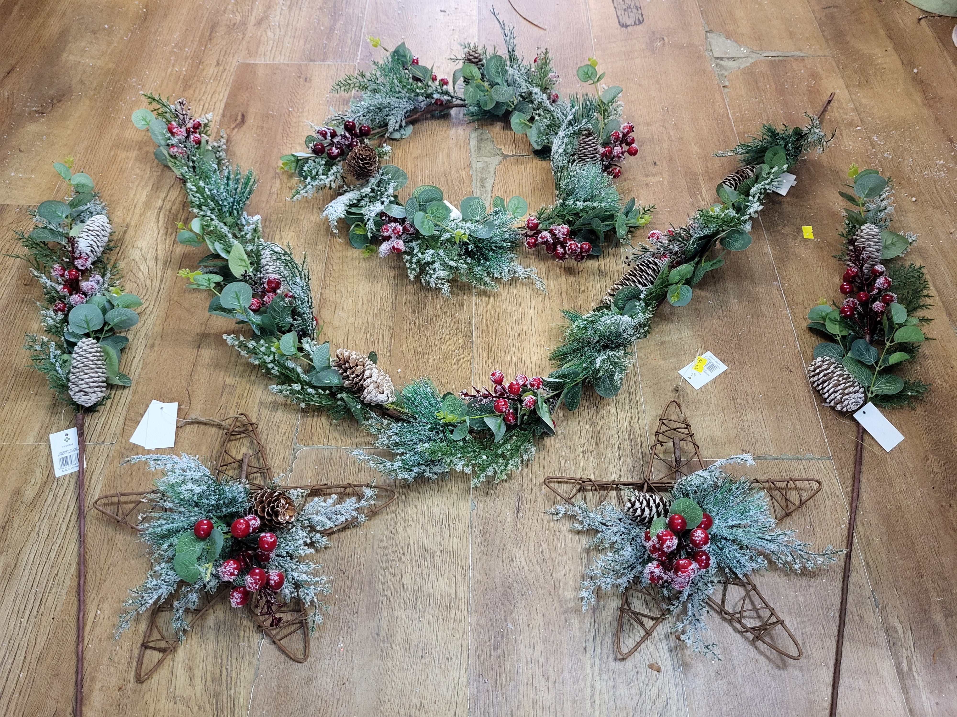 Big Christmas bundle of our Snowy cones, berries and foliage range  image 6