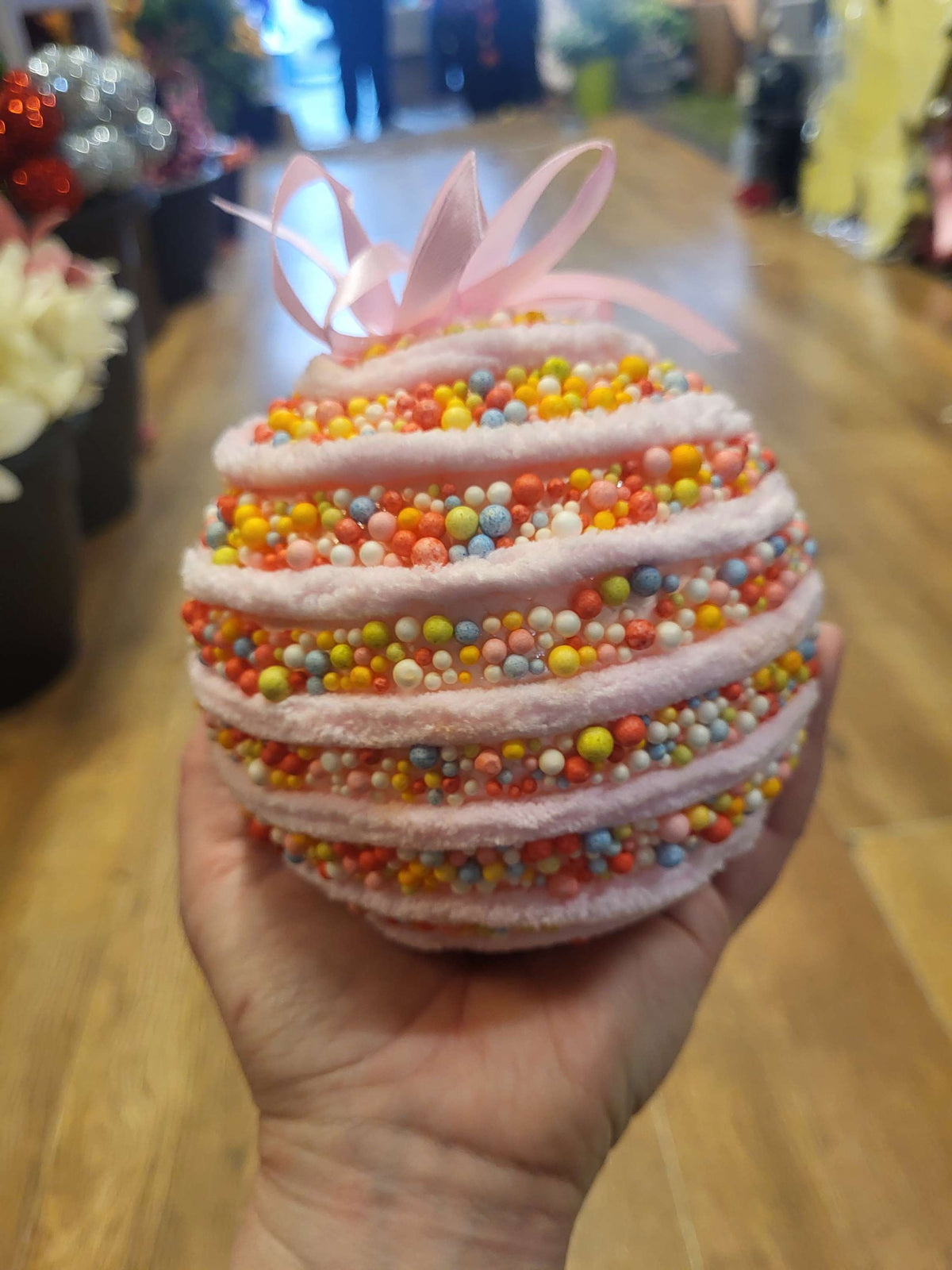 Small sprinkled hanging candy bauble  image 0