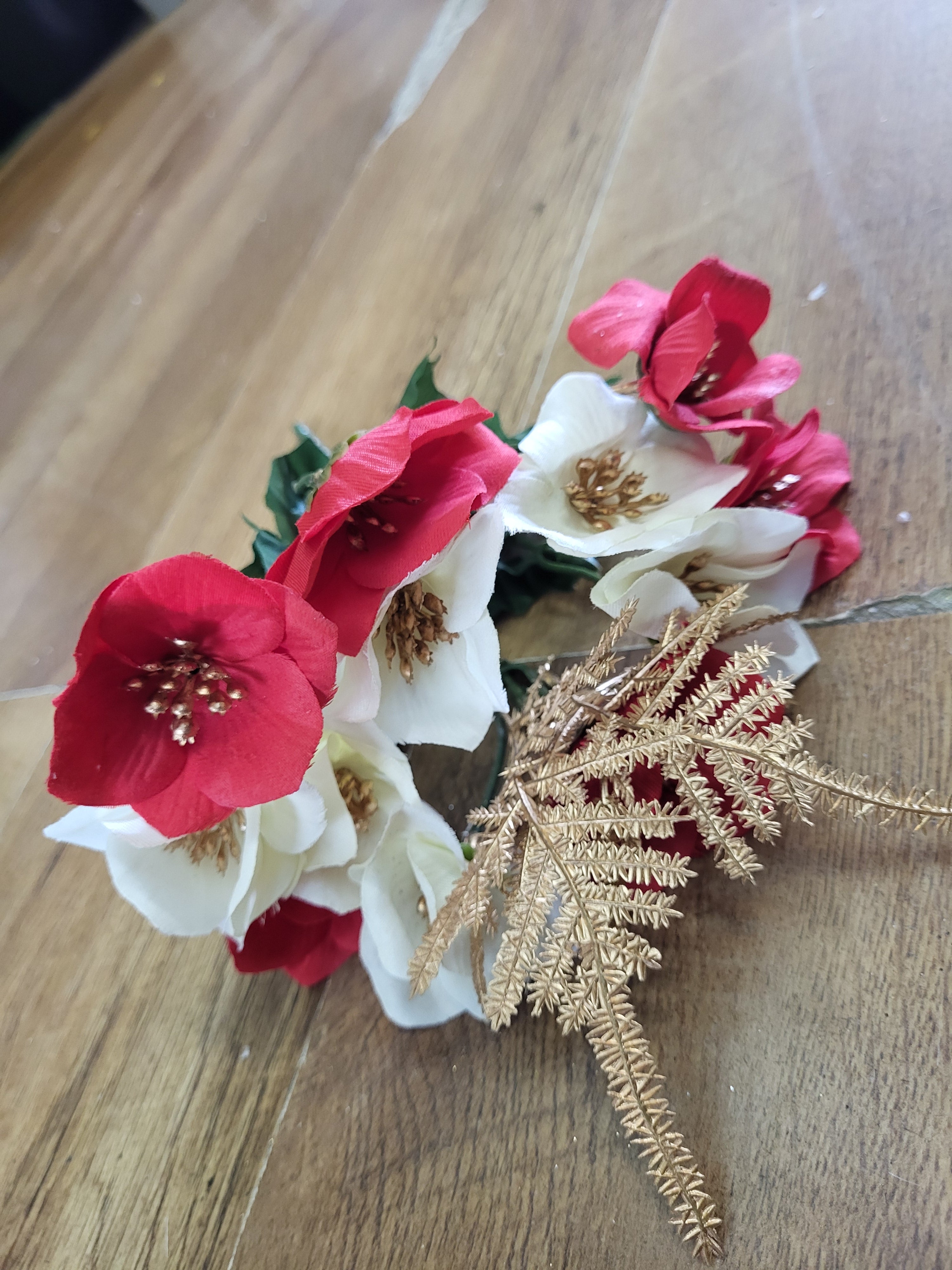 Christmas flowers with metallic fern - 4 colours available image 7