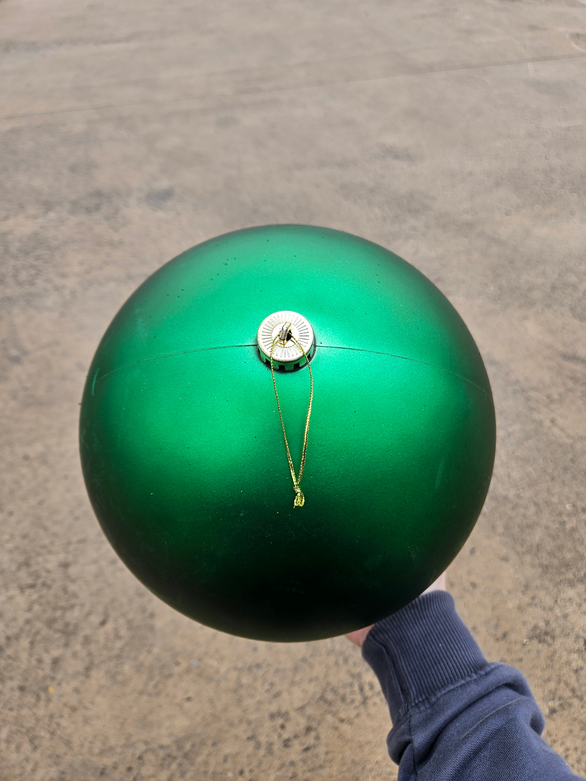 Large 25cm Matte Green Christmas Bauble