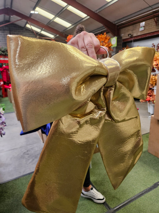 Giant 60cm Gold Christmas Bow