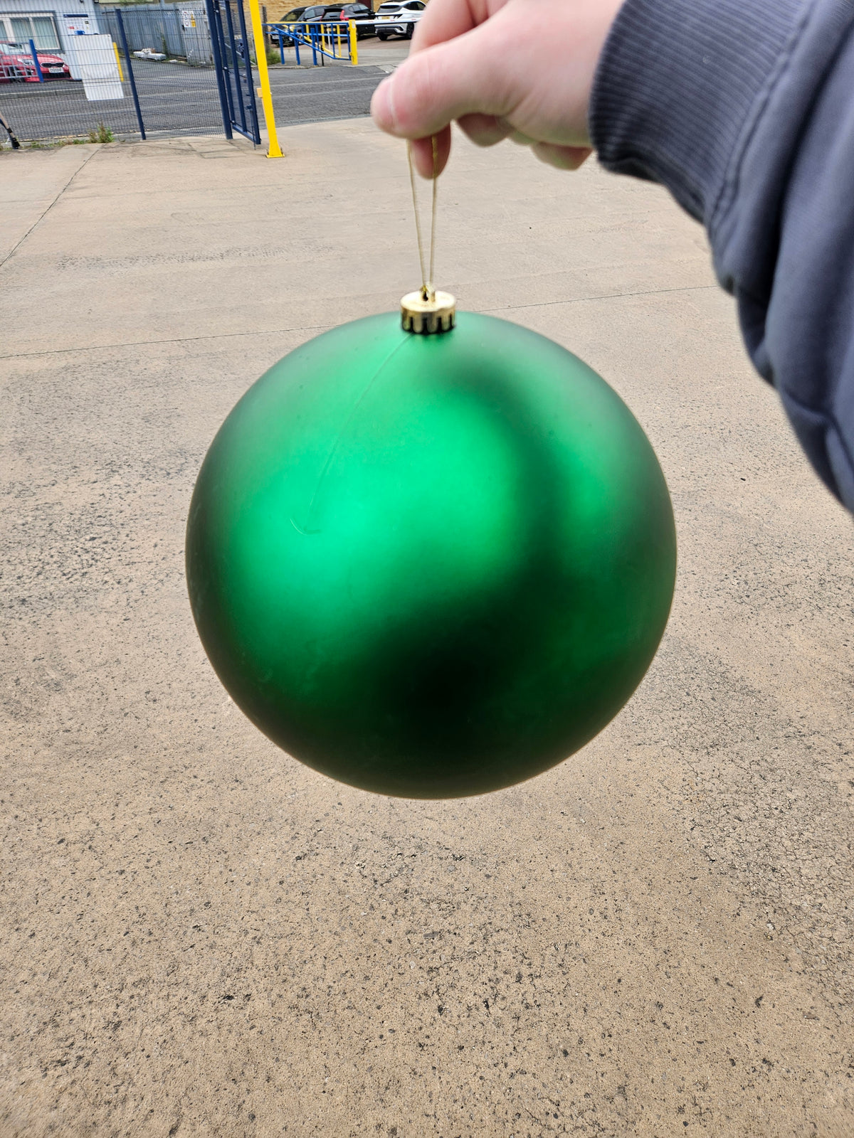 Large 25cm Matte Green Christmas Bauble
