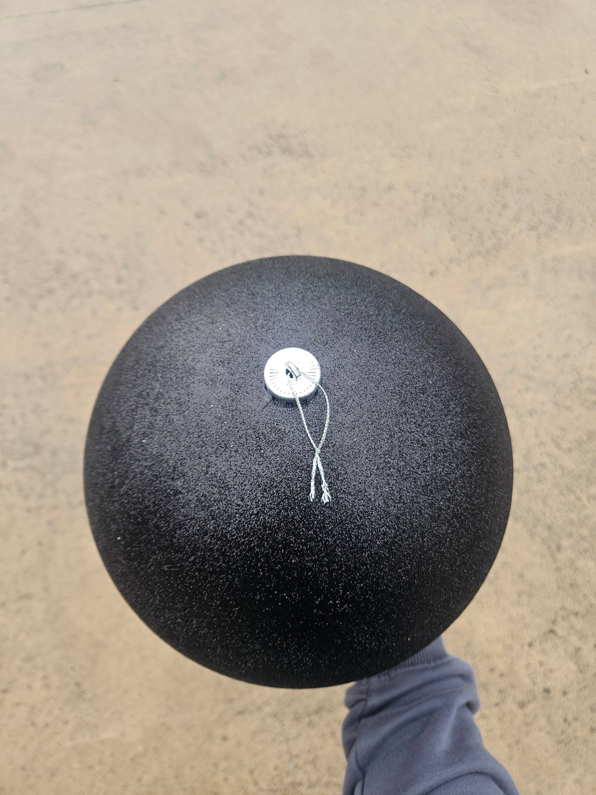Large 25cm Glittered Black Christmas Bauble