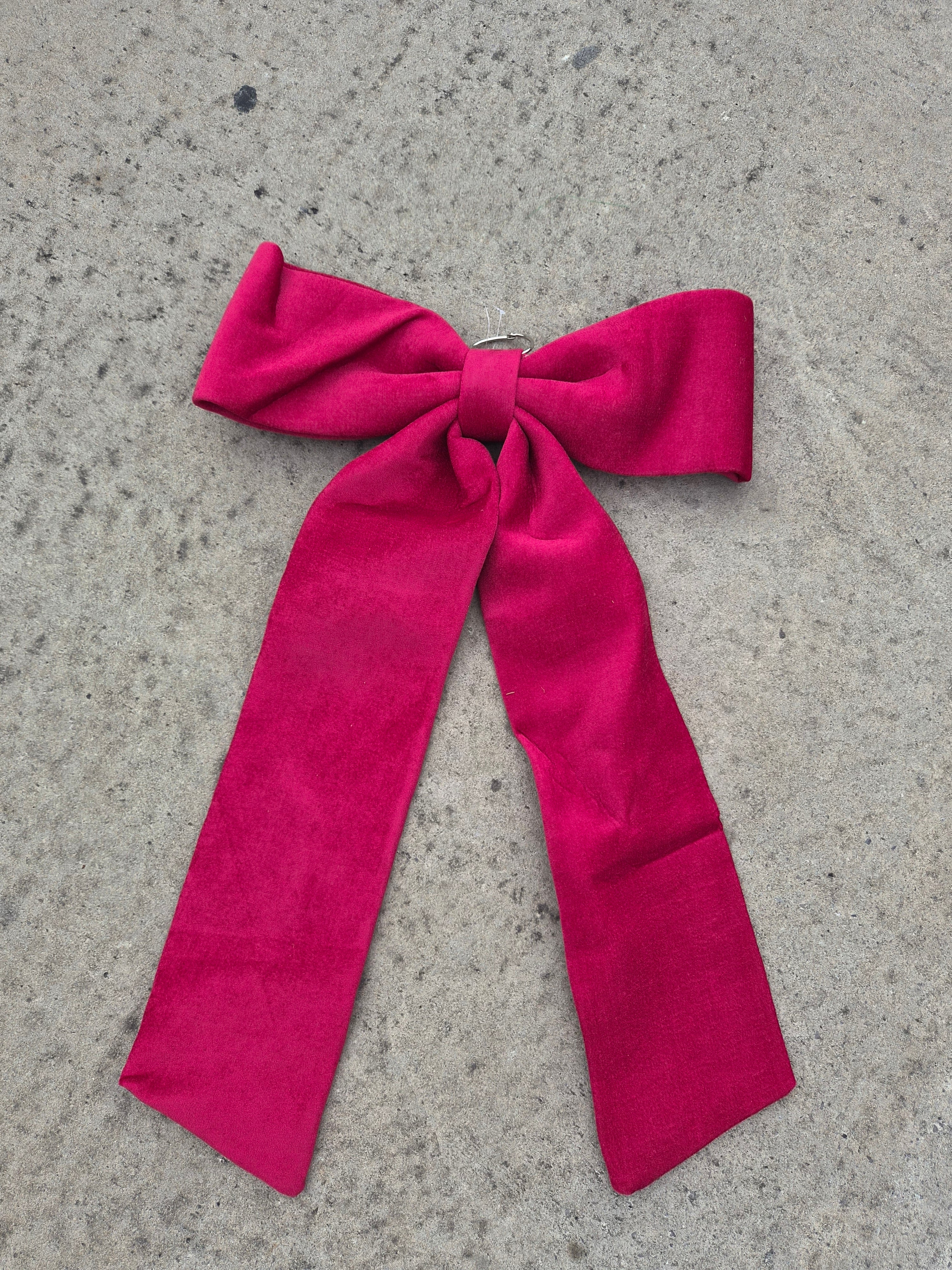 Large Velvet Hanging Bow