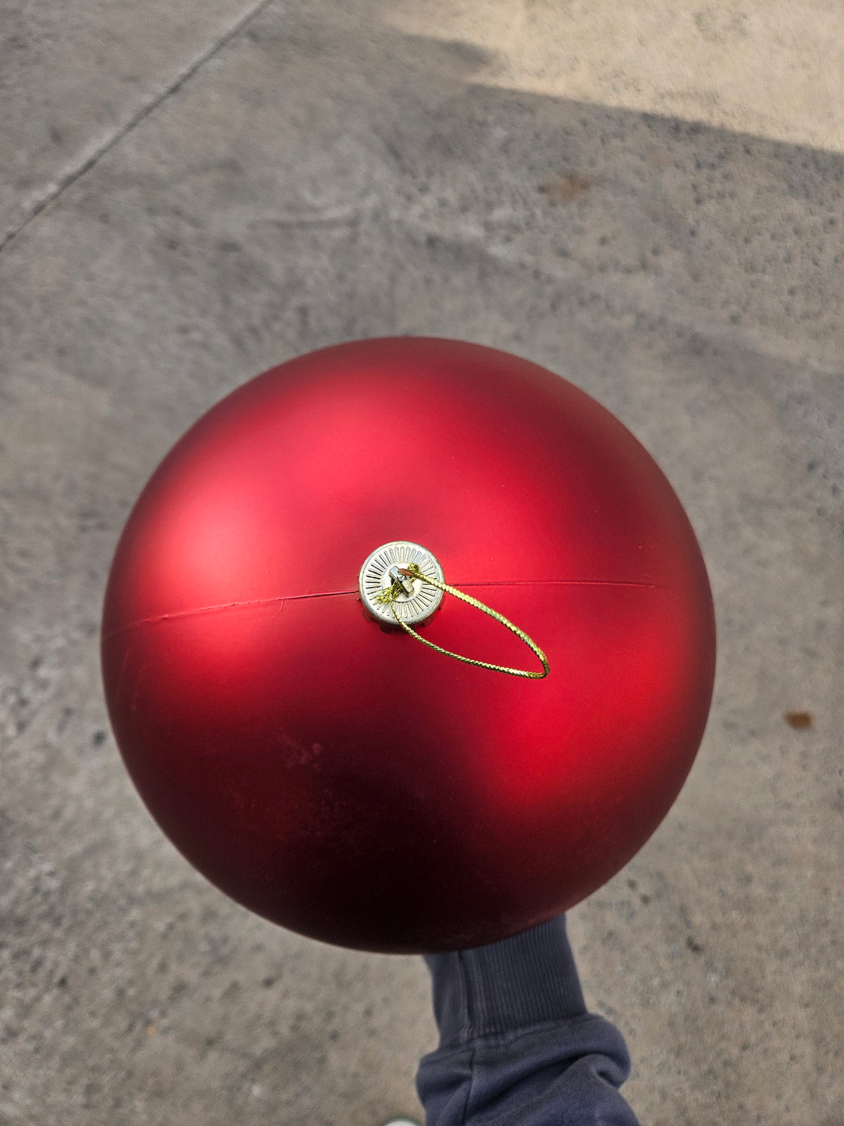 Large 25cm Matte Red Christmas Bauble