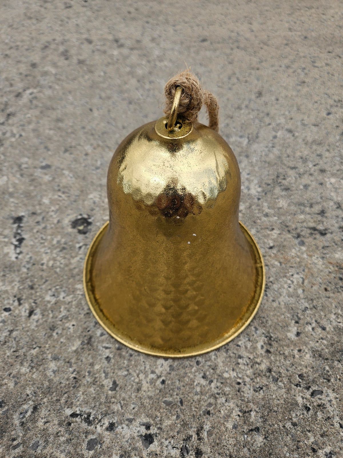 Gold Christmas Bell (18x22 - Measurement Not Including Rope)