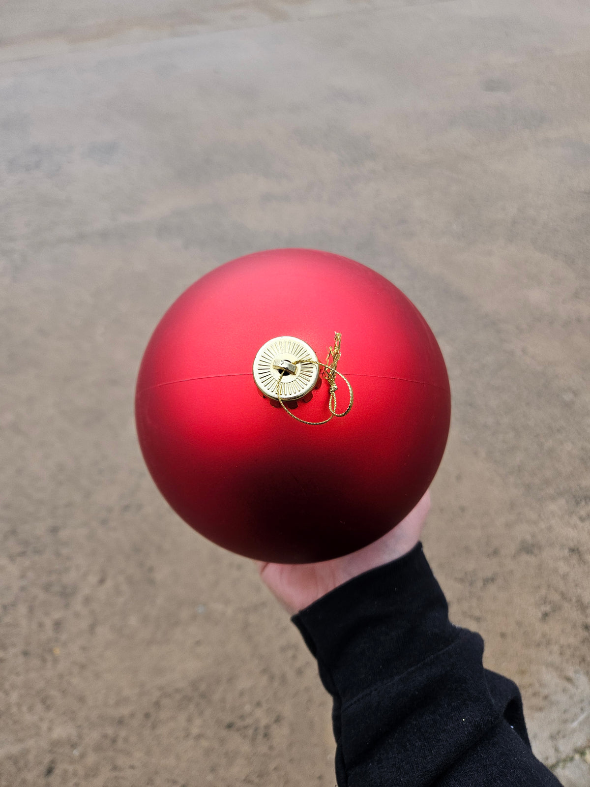 Large 15cm Matte Red Christmas Bauble