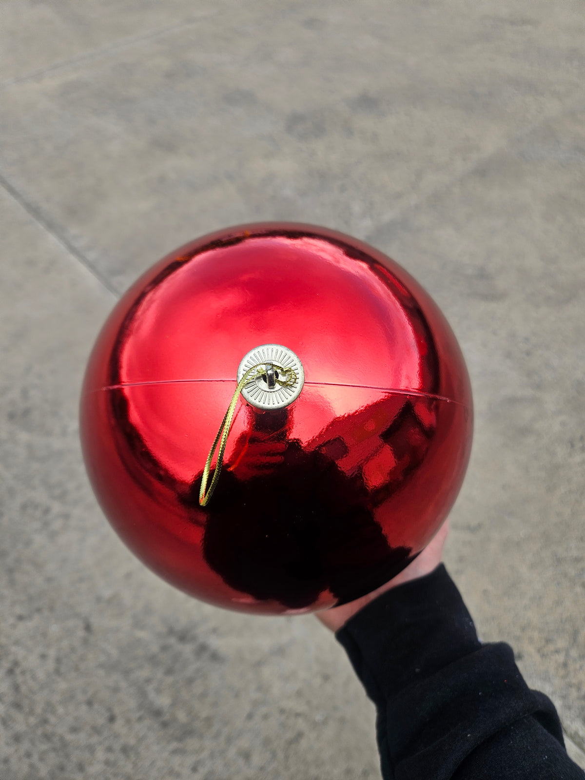 Large 20cm Shiny Red Christmas Bauble
