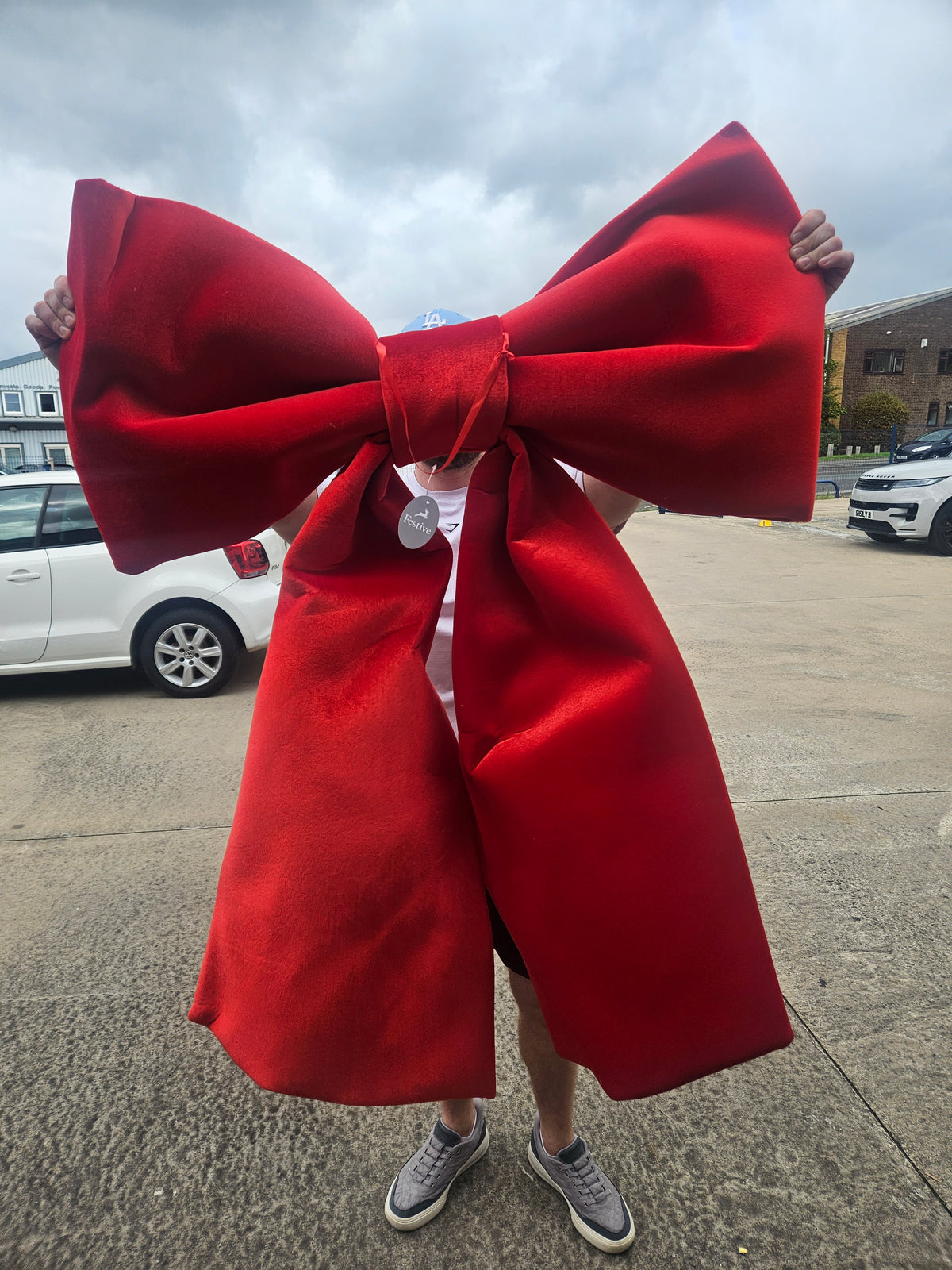 Gigantic 115cm Red Velvet Christmas Bow