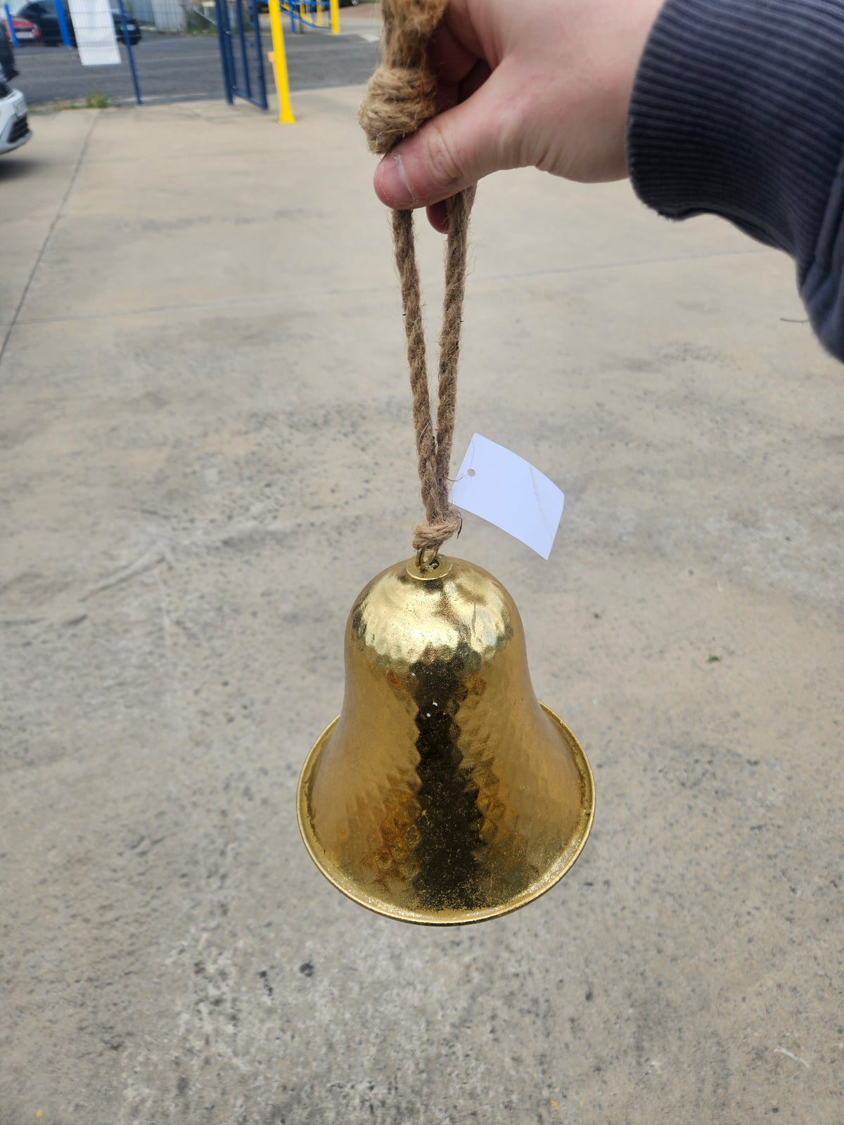 Gold Christmas Bell (18x22 - Measurement Not Including Rope)