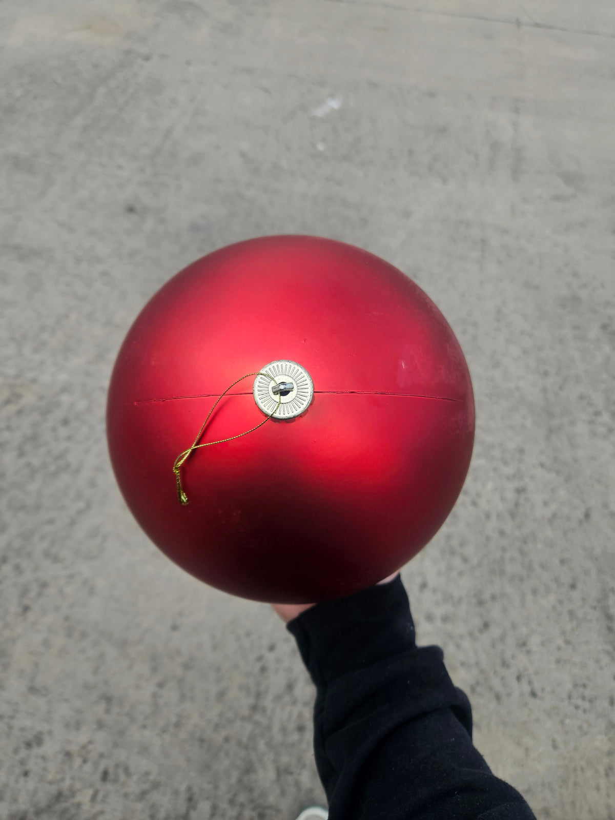 Large 20cm Matte Red Christmas Bauble