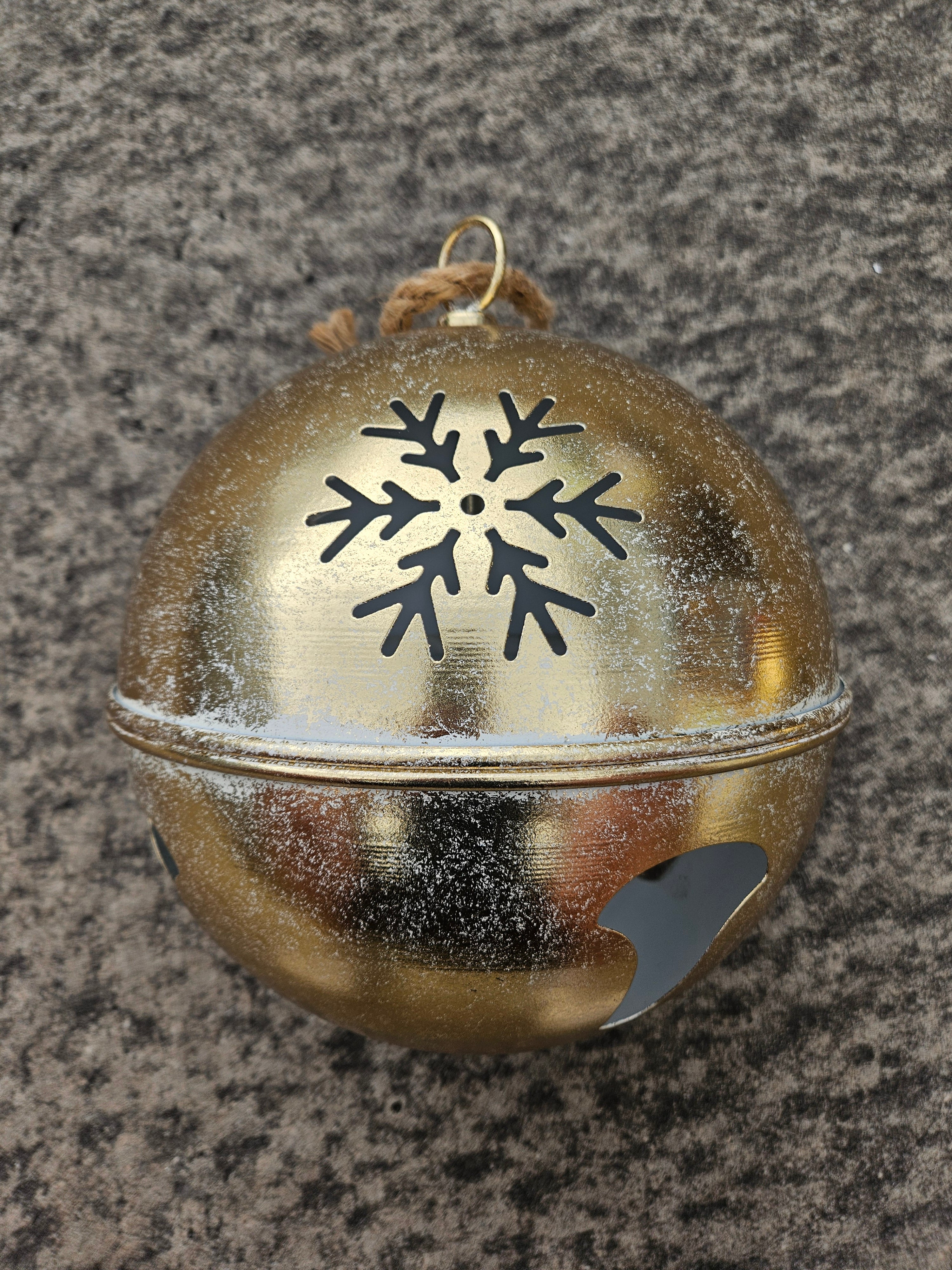 Giant Gold Chistmas Bell (Medium - 26cm Wide)