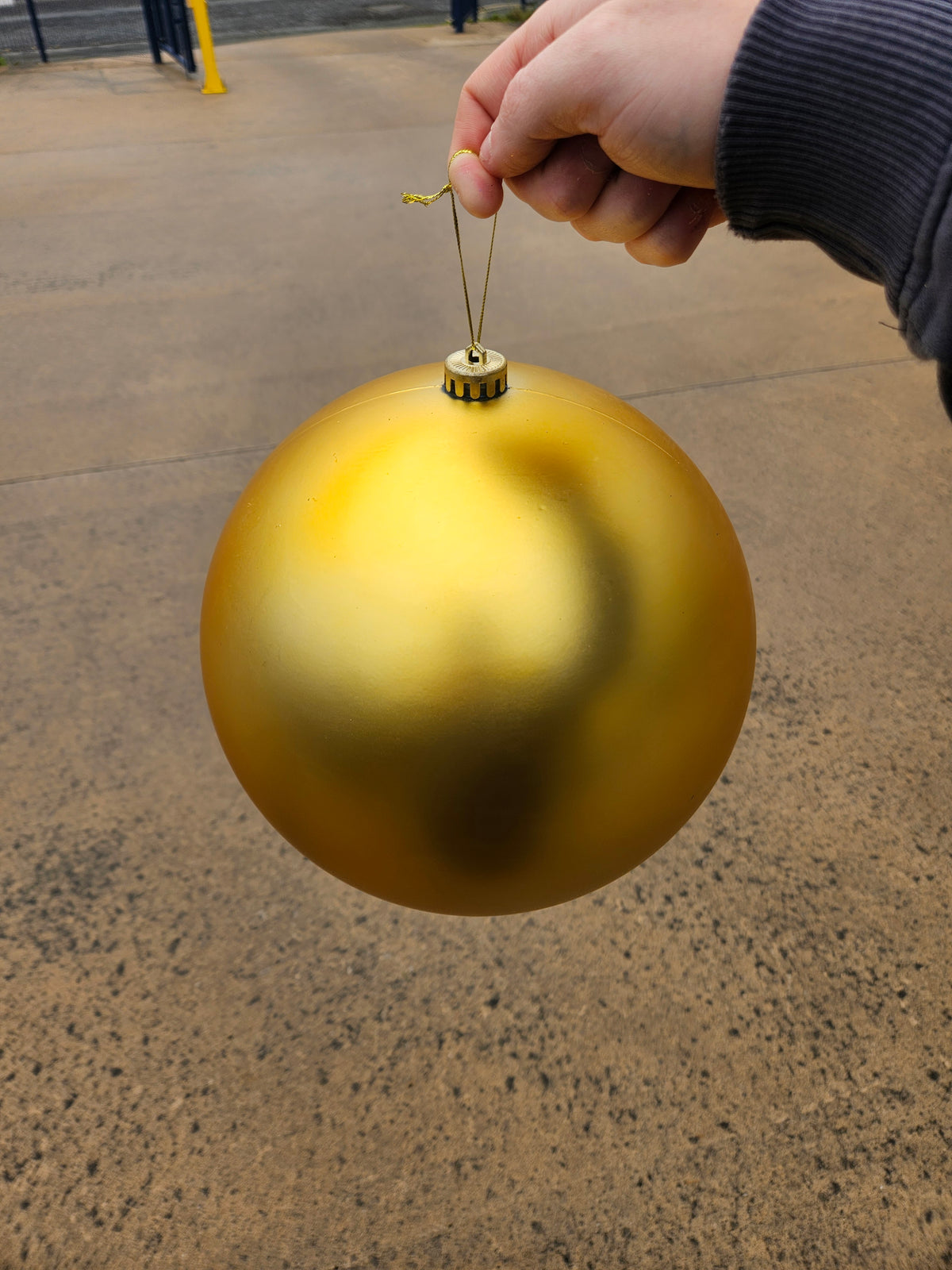 Large 25cm Matte Gold Christmas Bauble