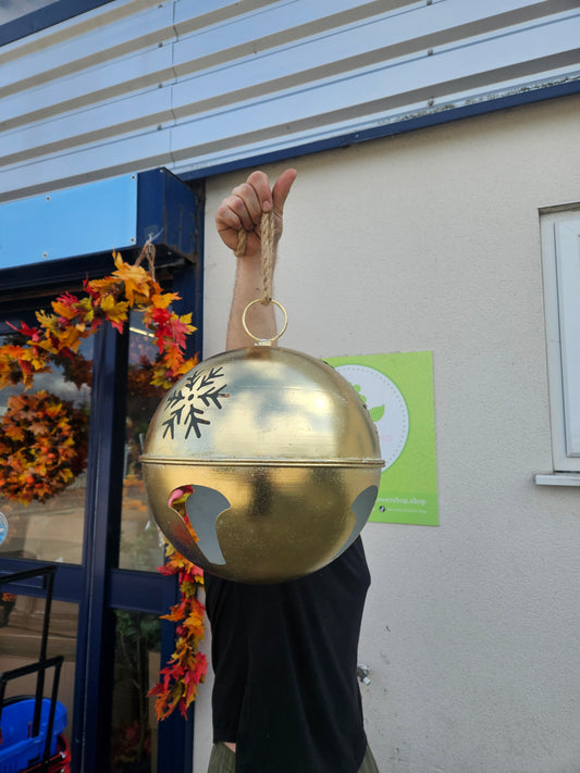 Giant Gold Christmas Bell (Large - 31cm Wide)