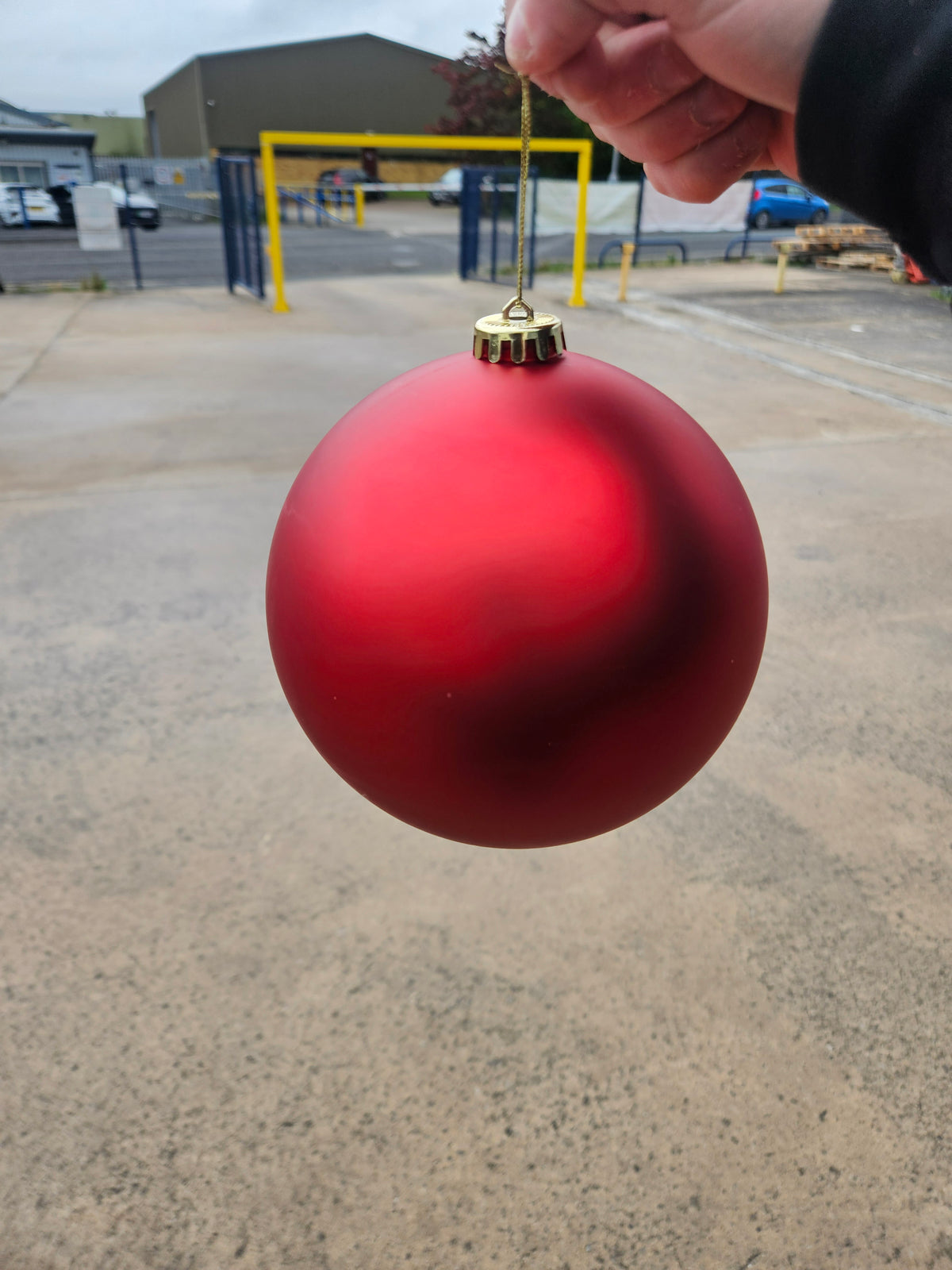 Large 15cm Matte Red Christmas Bauble